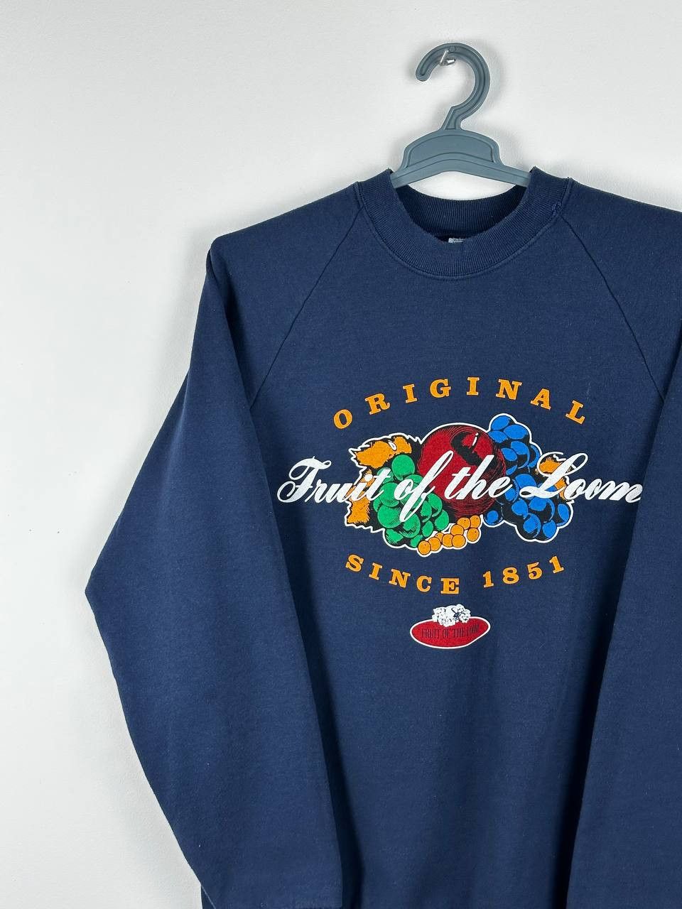 Fruit Of The Loom × Vintage 80S Vintage Basic Fruit Of The Loom Sweatshirt Big Logo Size US XL / EU 56 / 4 - 1 Thumbnail