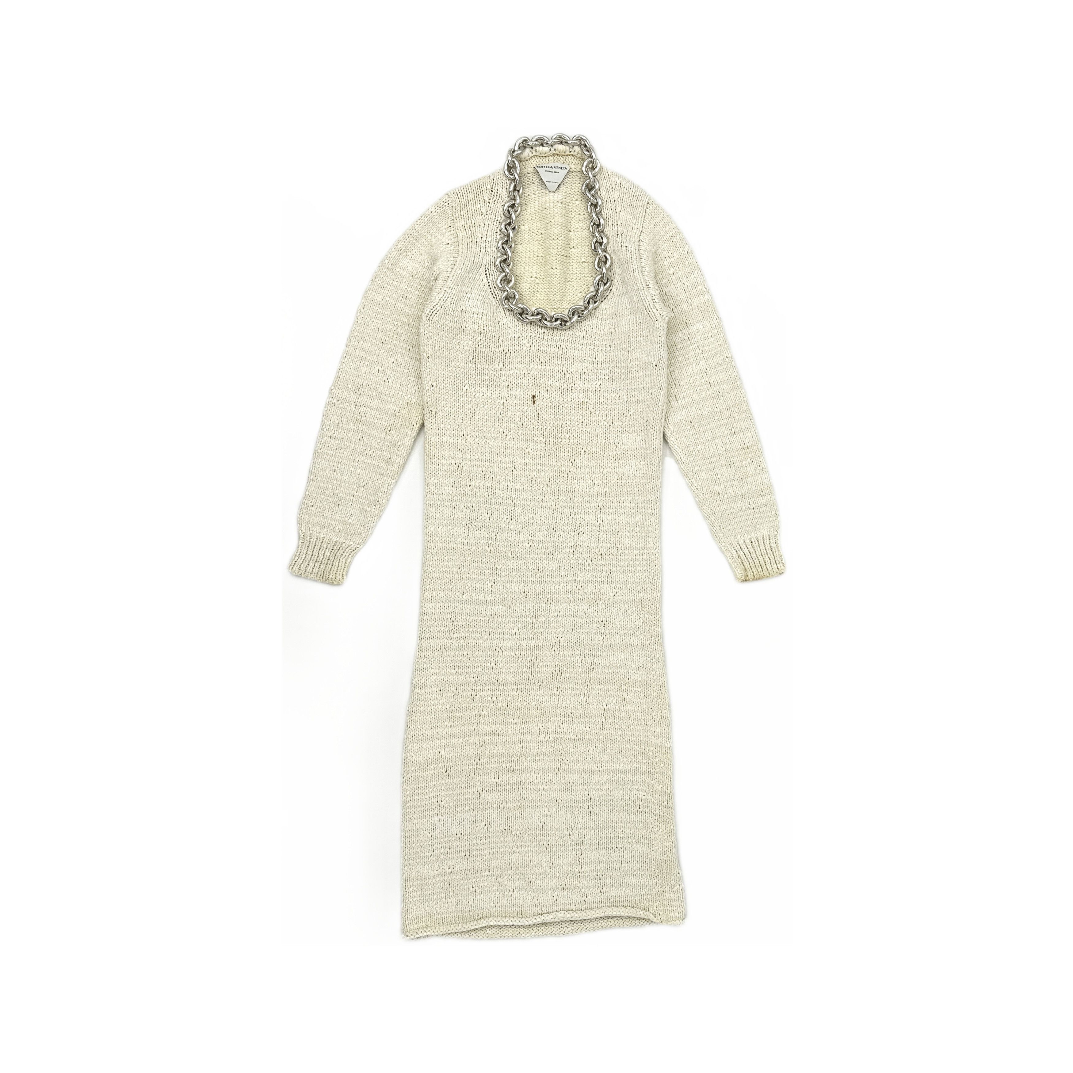 Bottega Veneta Bottega Veneta Chain Neck Knit Dress XS Size XS / US 0-2 / IT 36-38 - 1 Thumbnail