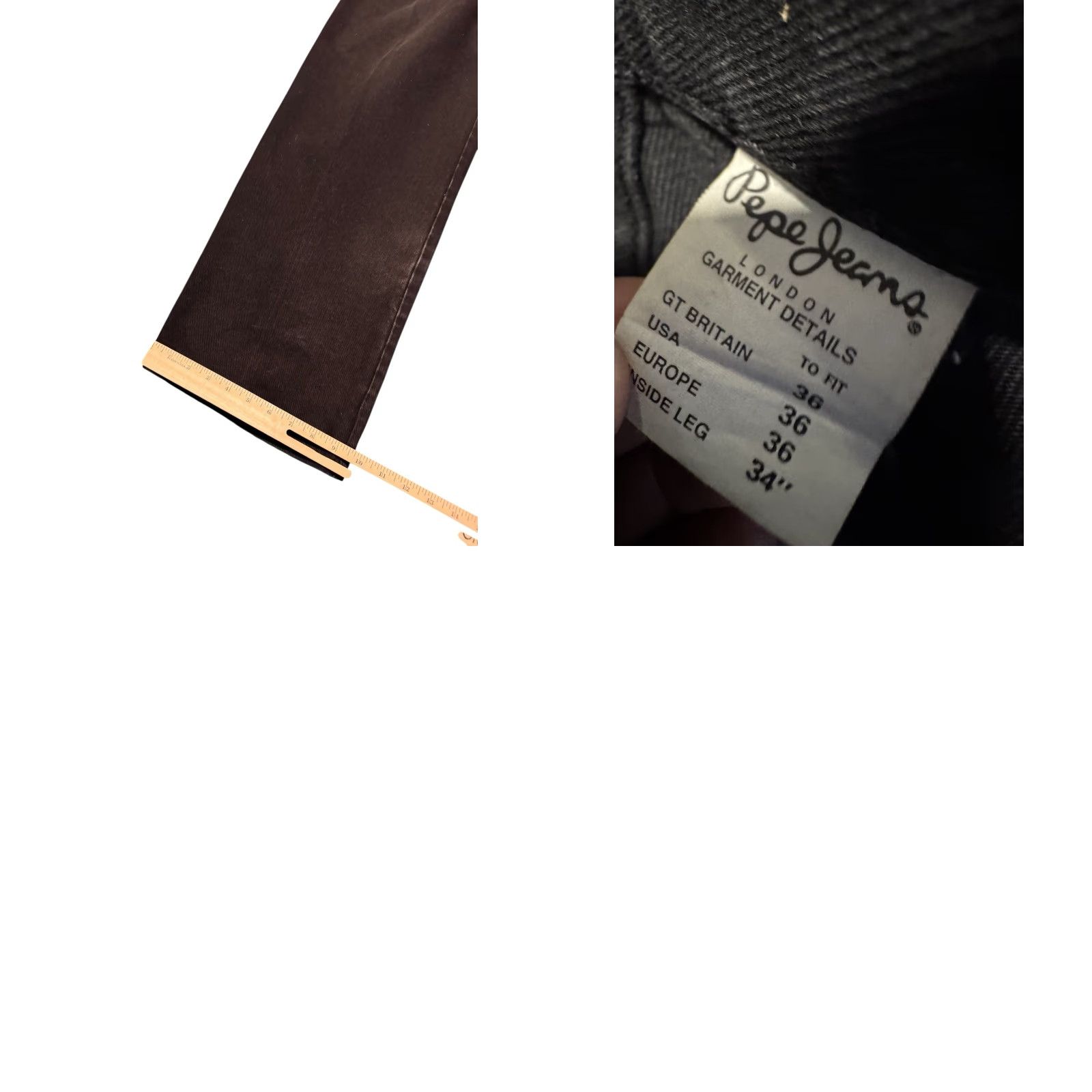 Vintage VINTAGE Pepe Jeans London Baggy Wide Leg BLK Side Stripe Logo Tape Men 36x34 Y2K Jeans Shirt Size US 36 / EU 52 - 10 Thumbnail