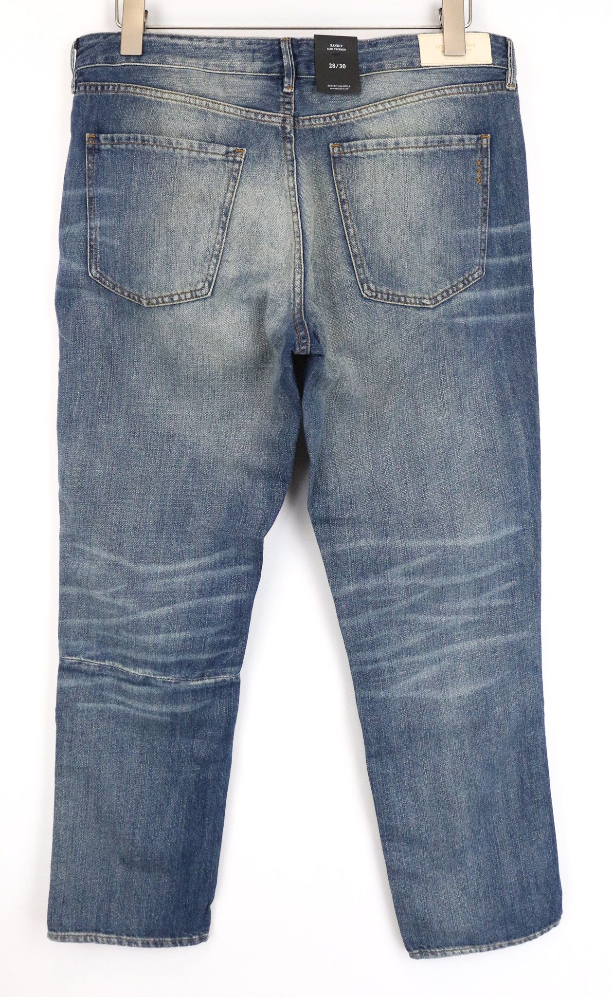 Scotch & Soda BANDIT W28/L30 Blue Cotton Linen Distress Slim Jeans 75634 Size 28" / US 6 / IT 42 - 2 Thumbnail