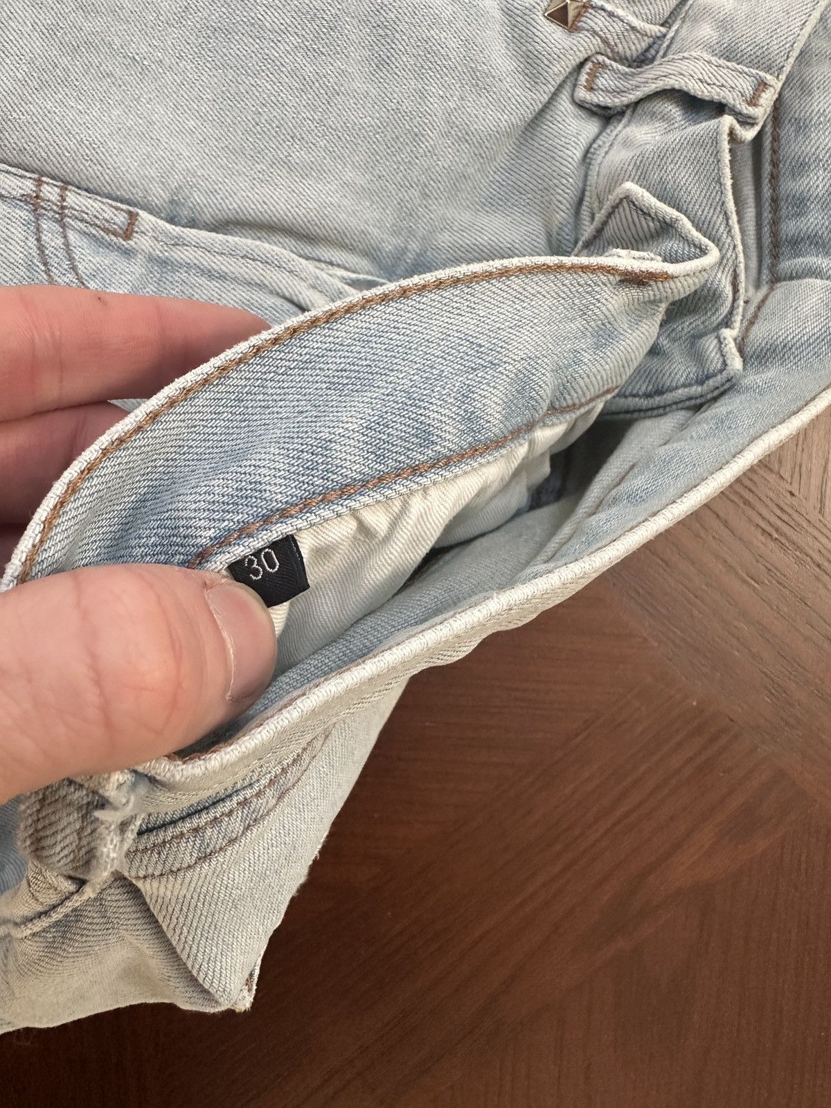 Valentino SS20 Valentino 06. Rockstud Metal Spikes Denim Pants Size US 30 / EU 46 - 3 Thumbnail