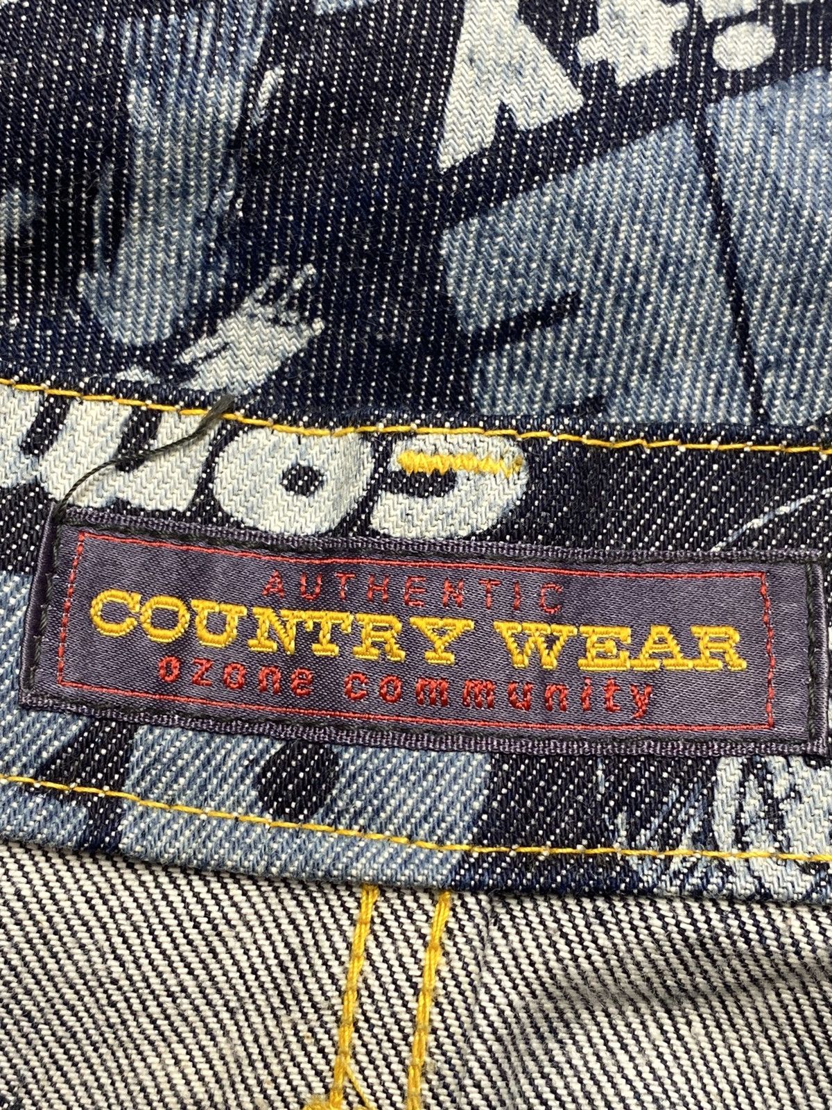 Hysteric Glamour 1990s Ozone Community - Multi Printed Biker Flared Denim Size US 29 - 8 Thumbnail