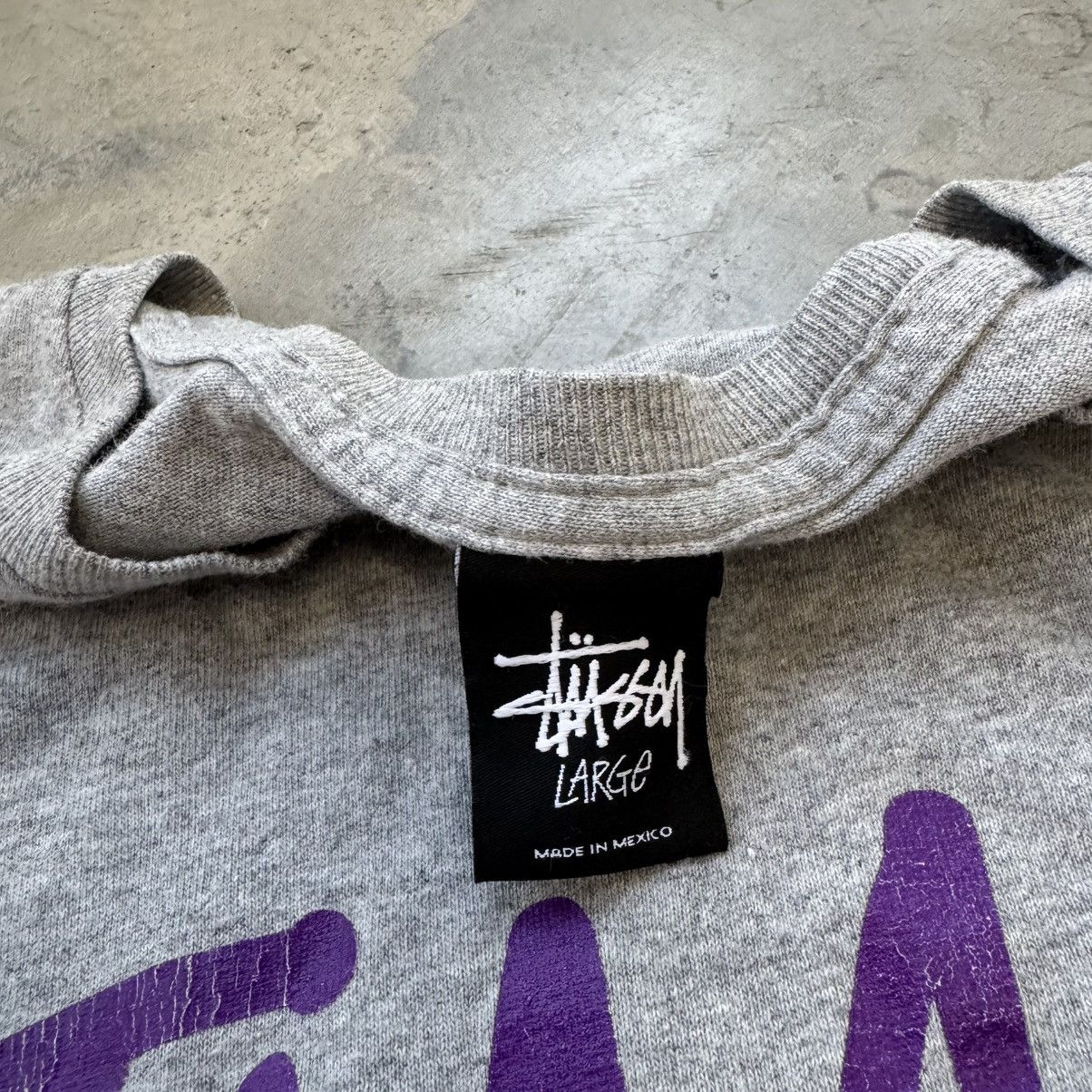 Stussy Stüssy its time time to say peace script spellout tee Size US L / EU 52-54 / 3 - 4 Thumbnail