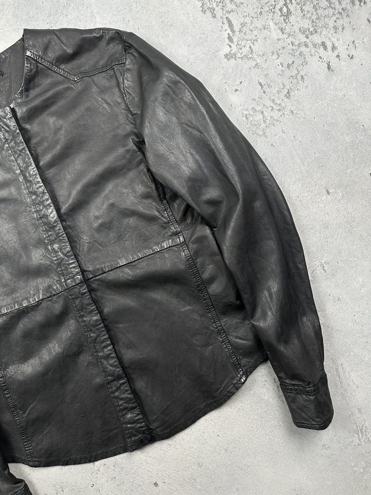 If Six Was Nine Vintage Stella Nova Black Lamb Leather Minimal Jacket Size S / US 4 / IT 40 - 4 Thumbnail