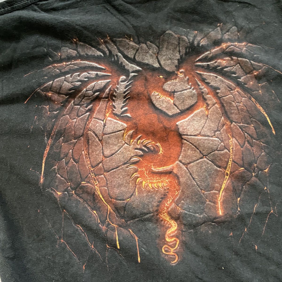Vintage VINTAGE 90s AMAZING FADED DRAGON BOXY T SHIRT (SPIRAL) 319 Size US XL / EU 56 / 4 - 4 Thumbnail
