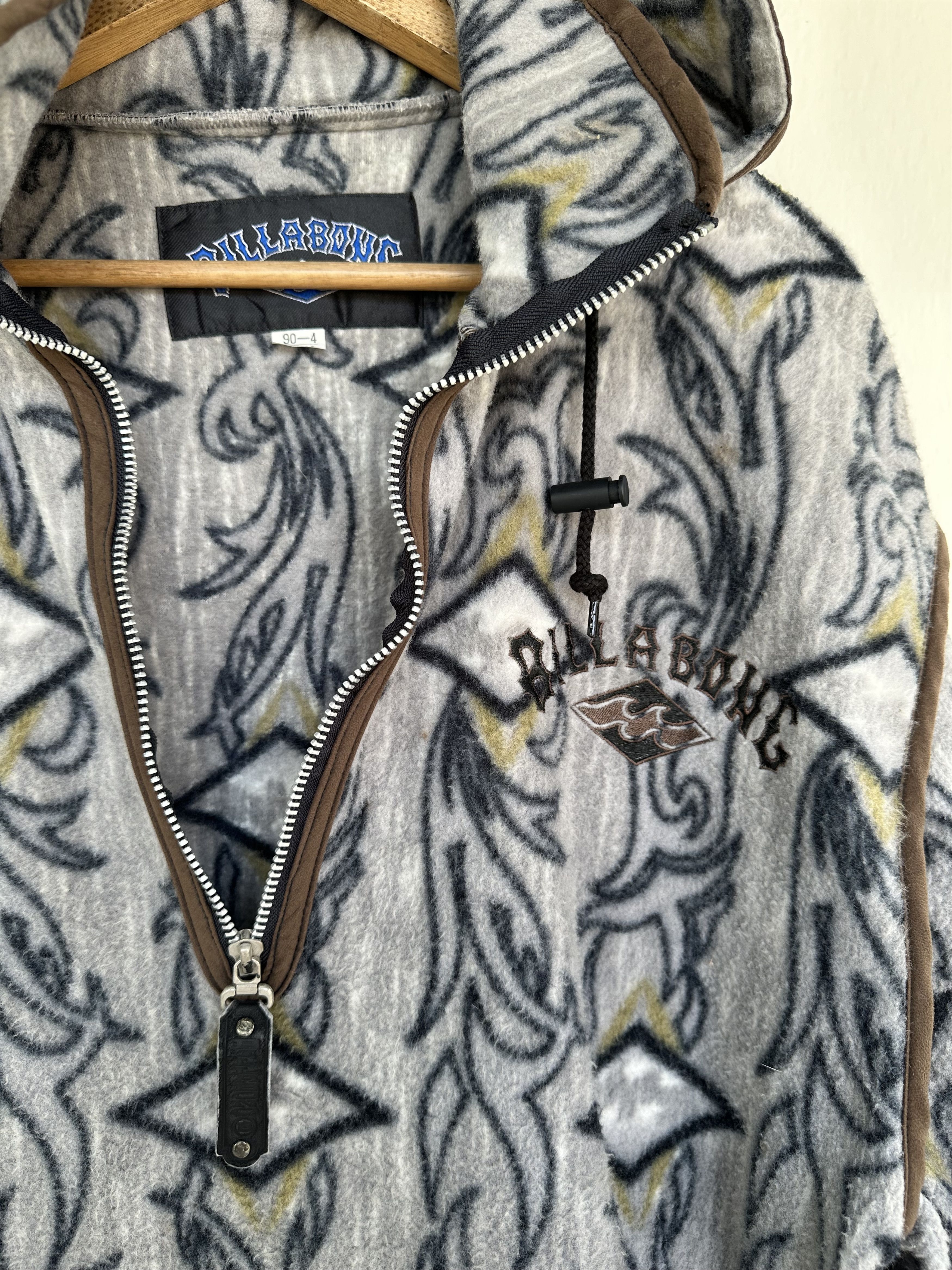 Billabong Vtg 90s Billabong Psychedelic Abstract Fleece Hoodie Jacket Size US L / EU 52-54 / 3 - 9 Thumbnail