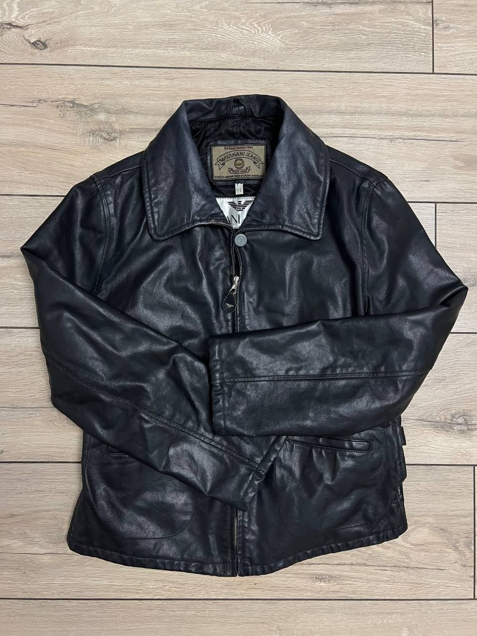 ね*む様 ARMANI JEANS leather jacket ね*む様 ARMANI JEANS leather jacket Armani Jeans Double Zip