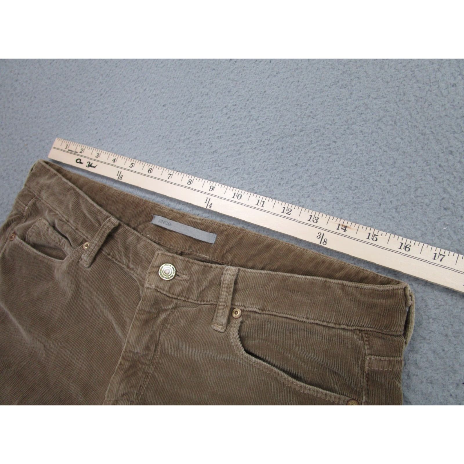 Vince Vince Pants Women 31 Brown Corduroy Trousers Slim Skinny Straight Fall Womens Size 24" / US 00 / IT 34 - 5 Thumbnail