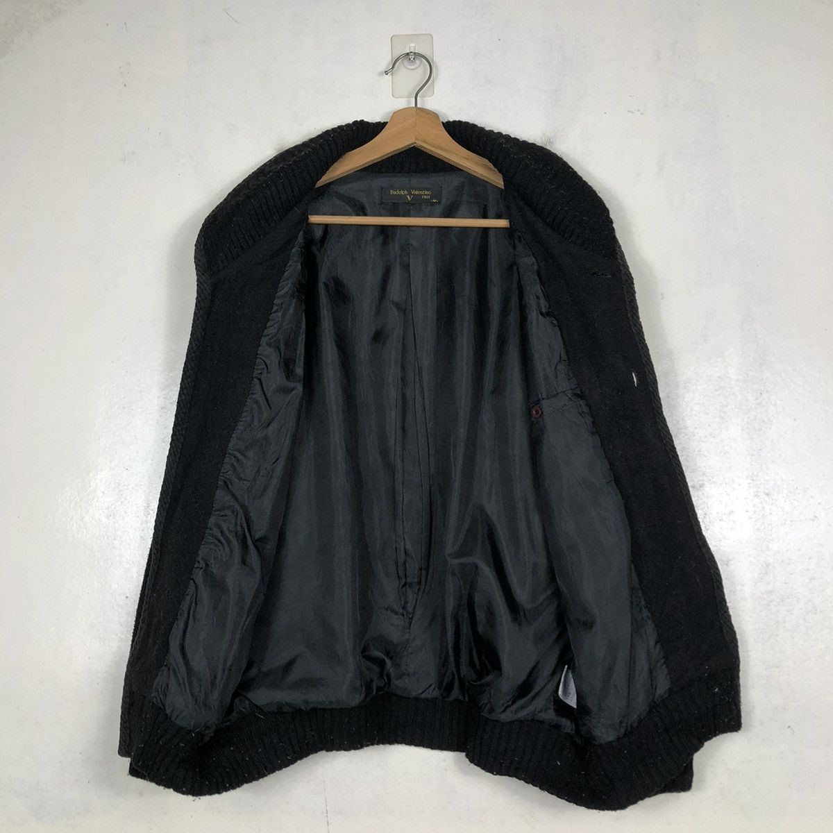 Japanese Brand × Vintage 📌VINTAGE BOMBER JACKET KNIT RUDOLF VALENTINO Size US M / EU 48-50 / 2 - 14 Thumbnail