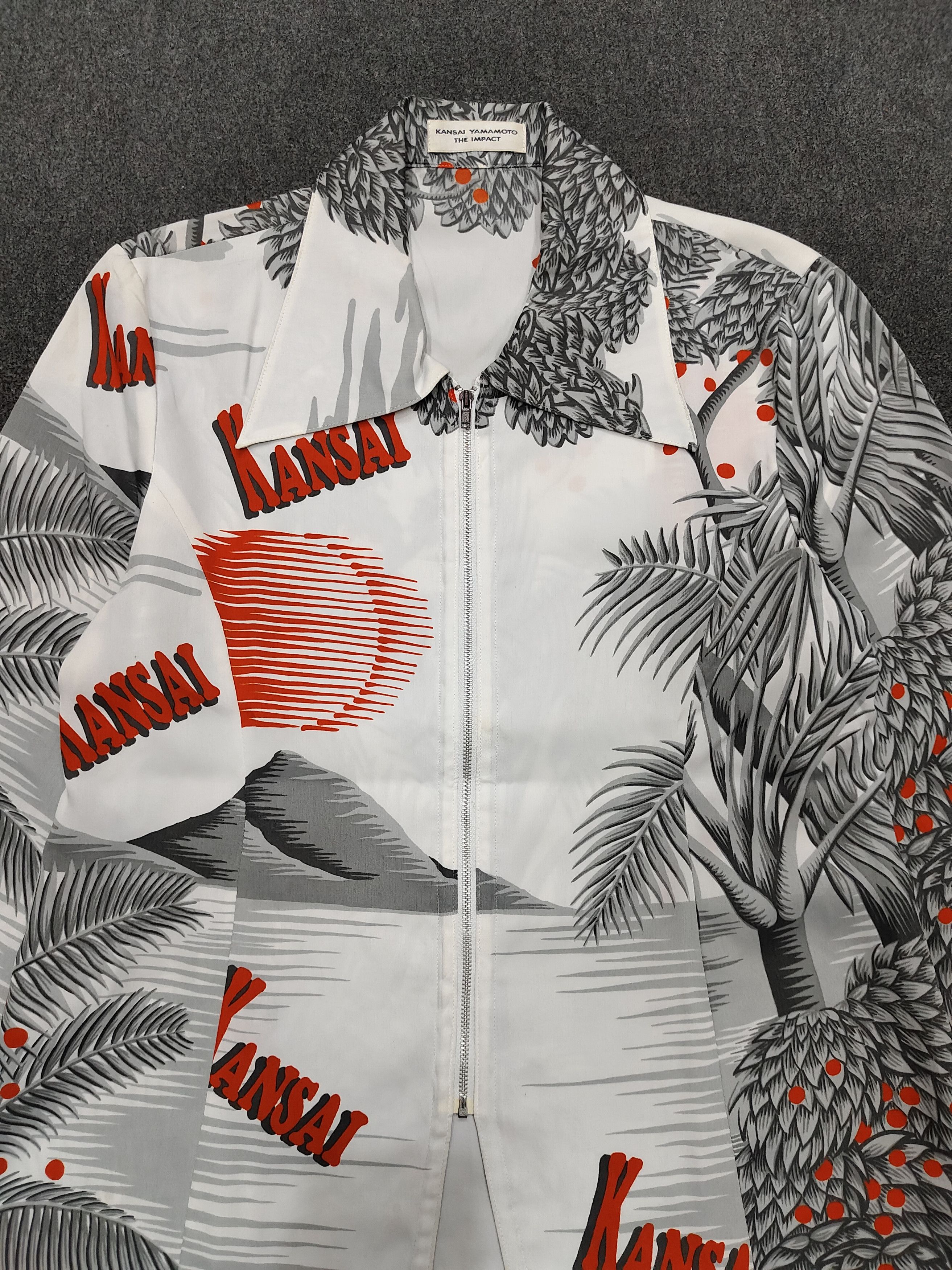 Kansai Yamamoto 90s Kansai Yamamoto- Archive Summer Sunset Art Zip Shirt Size US M / EU 48-50 / 2 - 2 Thumbnail