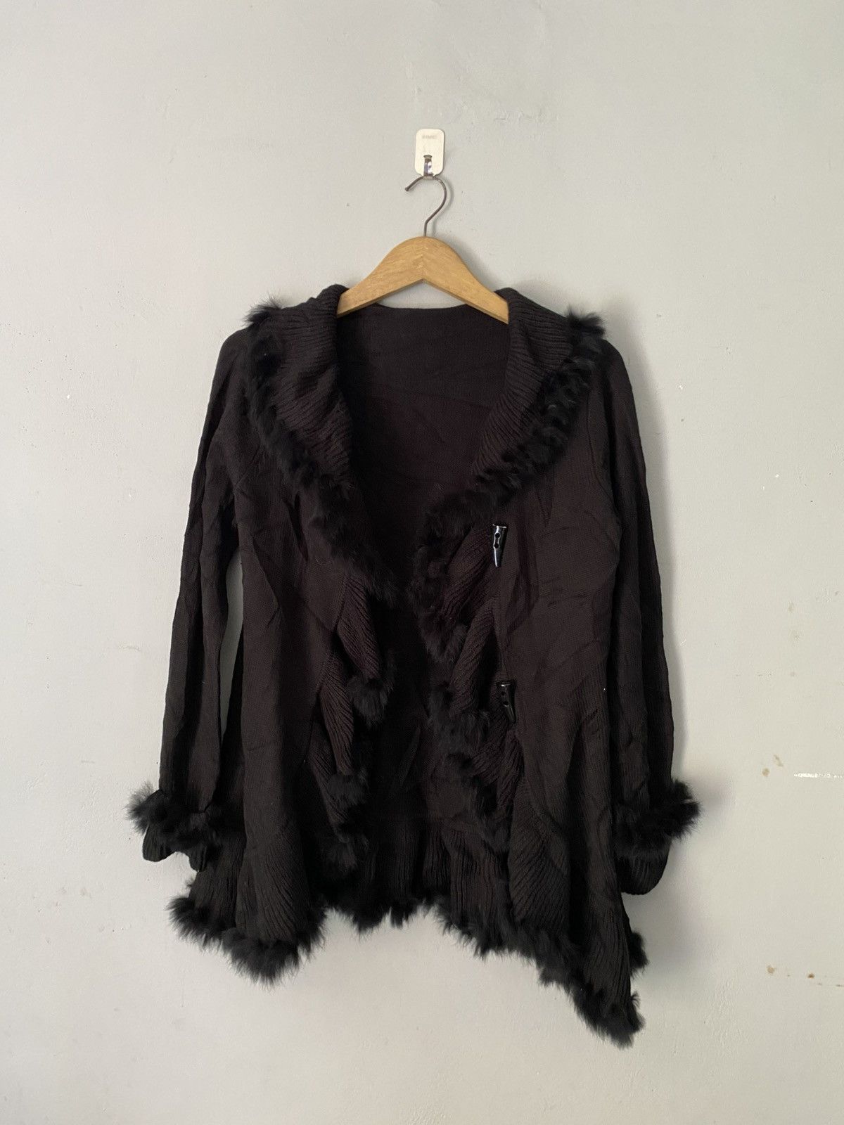 Tornado Mart Japanese 14thaddiction style ziena faux fur knit cardigan Size US L / EU 52-54 / 3 - 2 Thumbnail