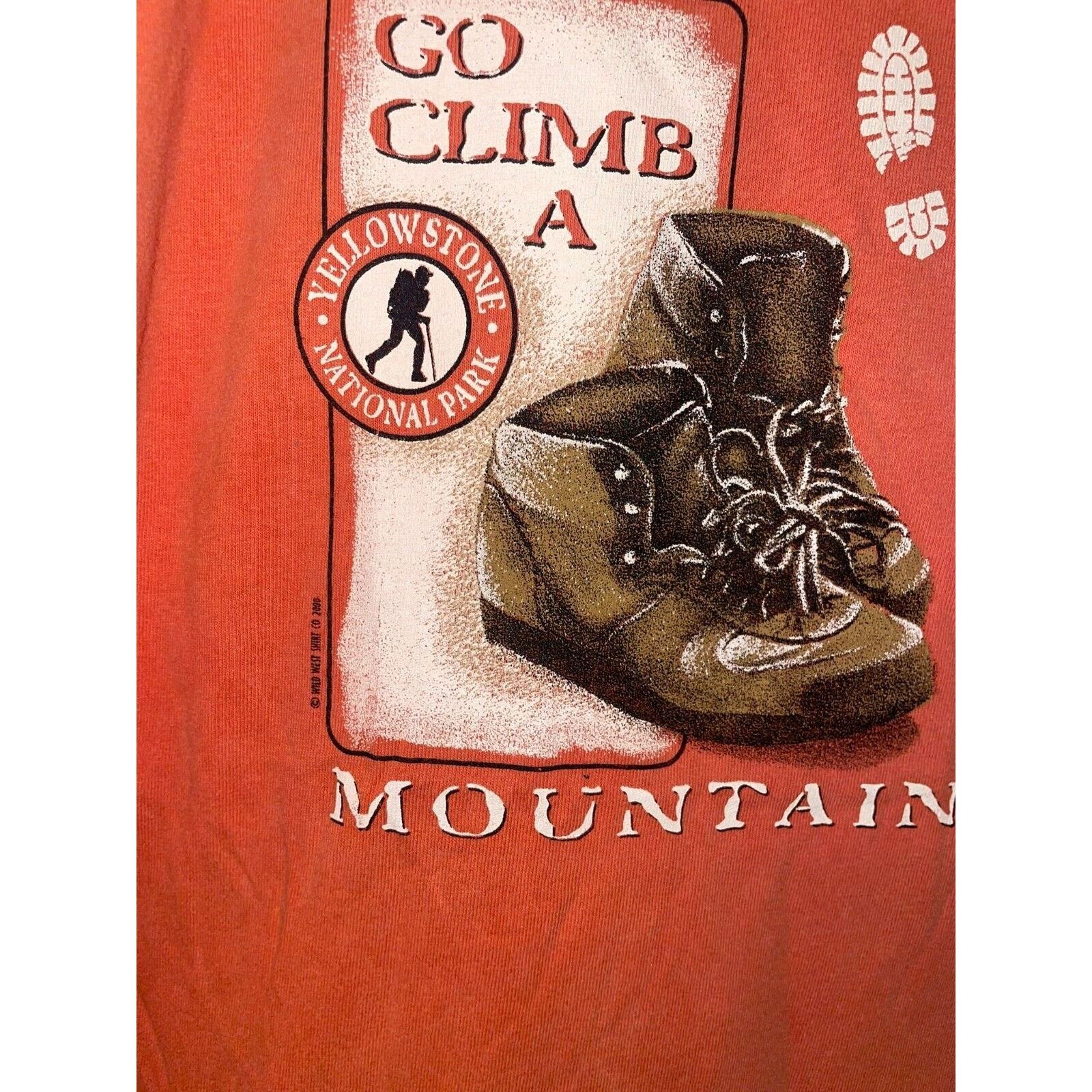 Vintage 2000 Go Climb A Mountain Yellowstone National Park Shirt M Size US M / EU 48-50 / 2 - 4 Thumbnail
