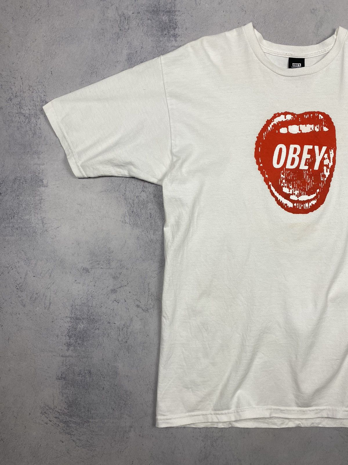 Obey Obey Big Logo White Cotton T Shirt Size L Streetwear Size US L / EU 52-54 / 3 - 3 Thumbnail
