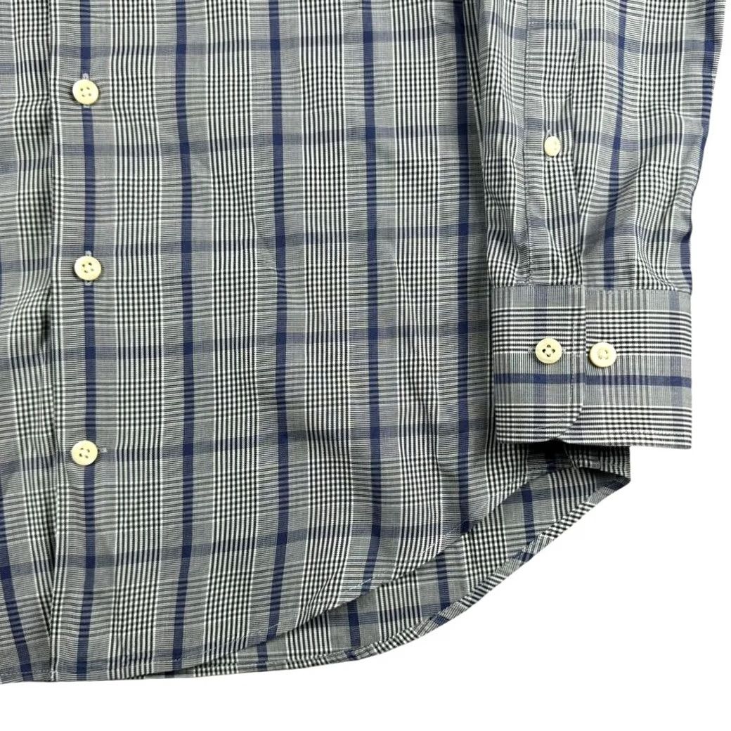 Peter Millar Peter Millar Shirt Mens Small Button Down Preppy Gingham Long Sleeve Blue 100% Cotton Dress Shirt Size US S / EU 44-46 / 1 - 3 Thumbnail
