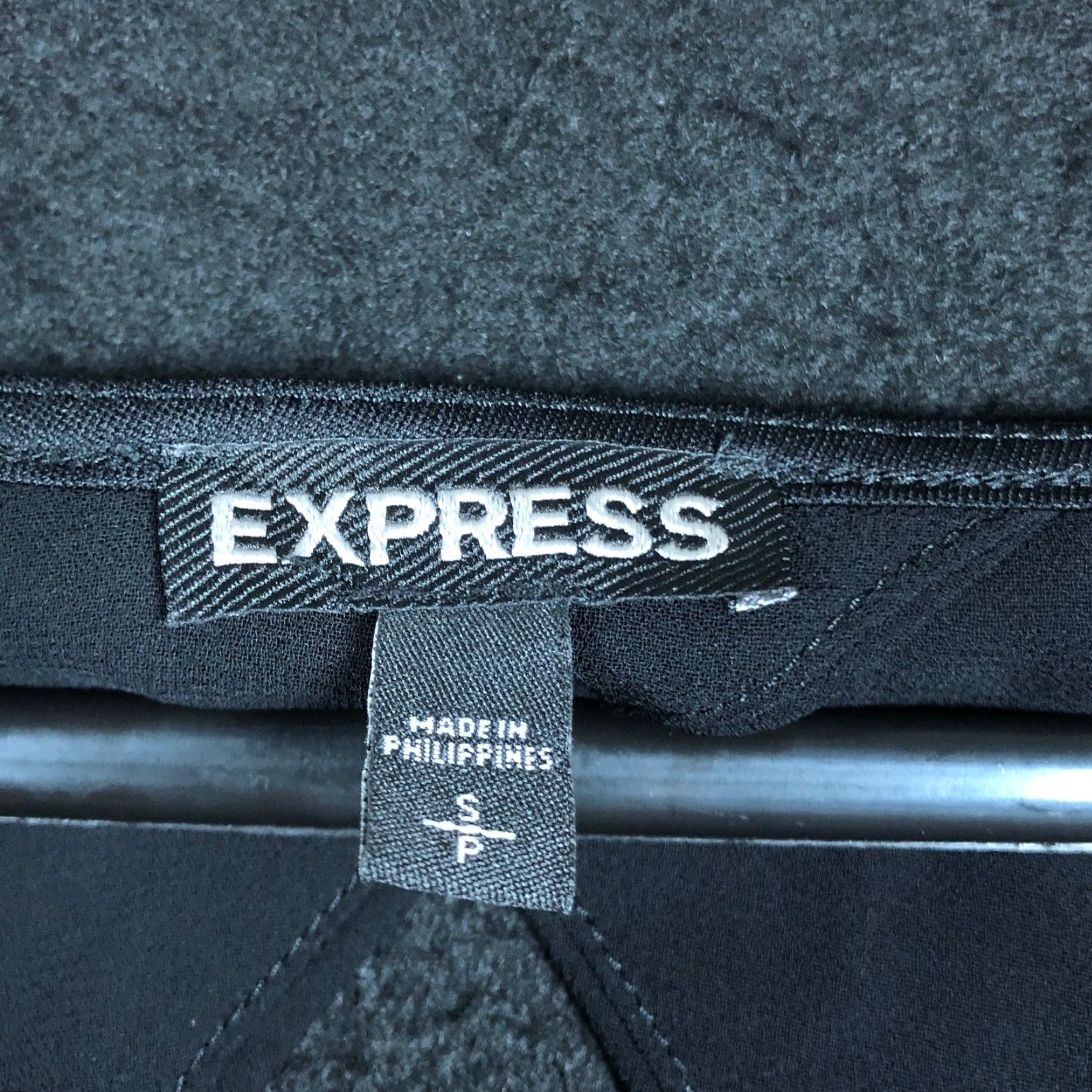 Express Express Womens Tank Black White Lace Striped Sheer Scoop Neck S Size S / US 4 / IT 40 - 6 Thumbnail