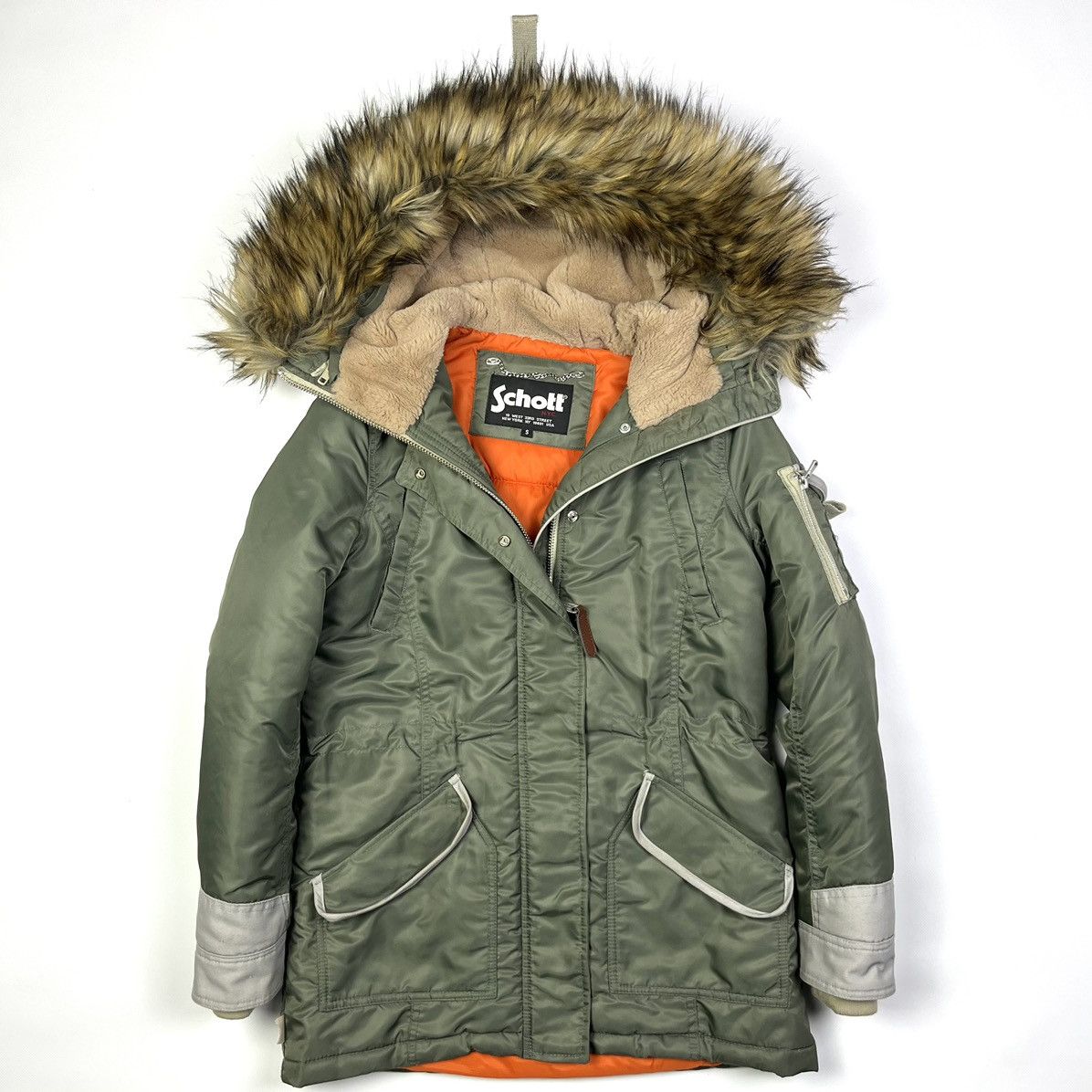 image of Vintage Jacket Parka Avant Garde Streetwear Olive, Men's (Size Small)