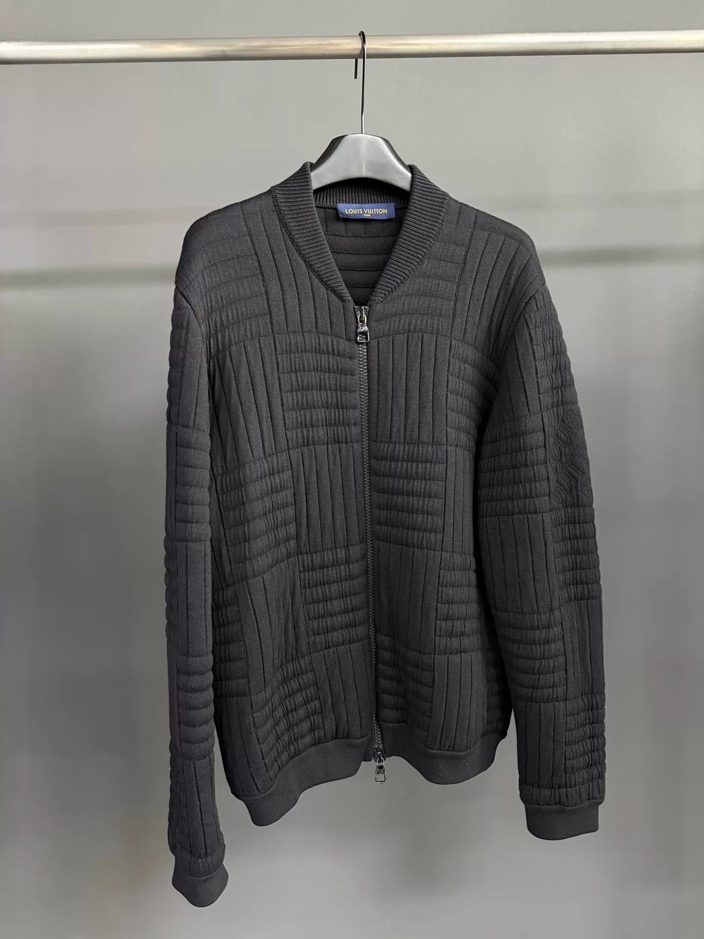 Louis Vuitton LV Damier Wool Baseball Jacket Black XL Size US XL / EU 56 / 4 - 1 Thumbnail