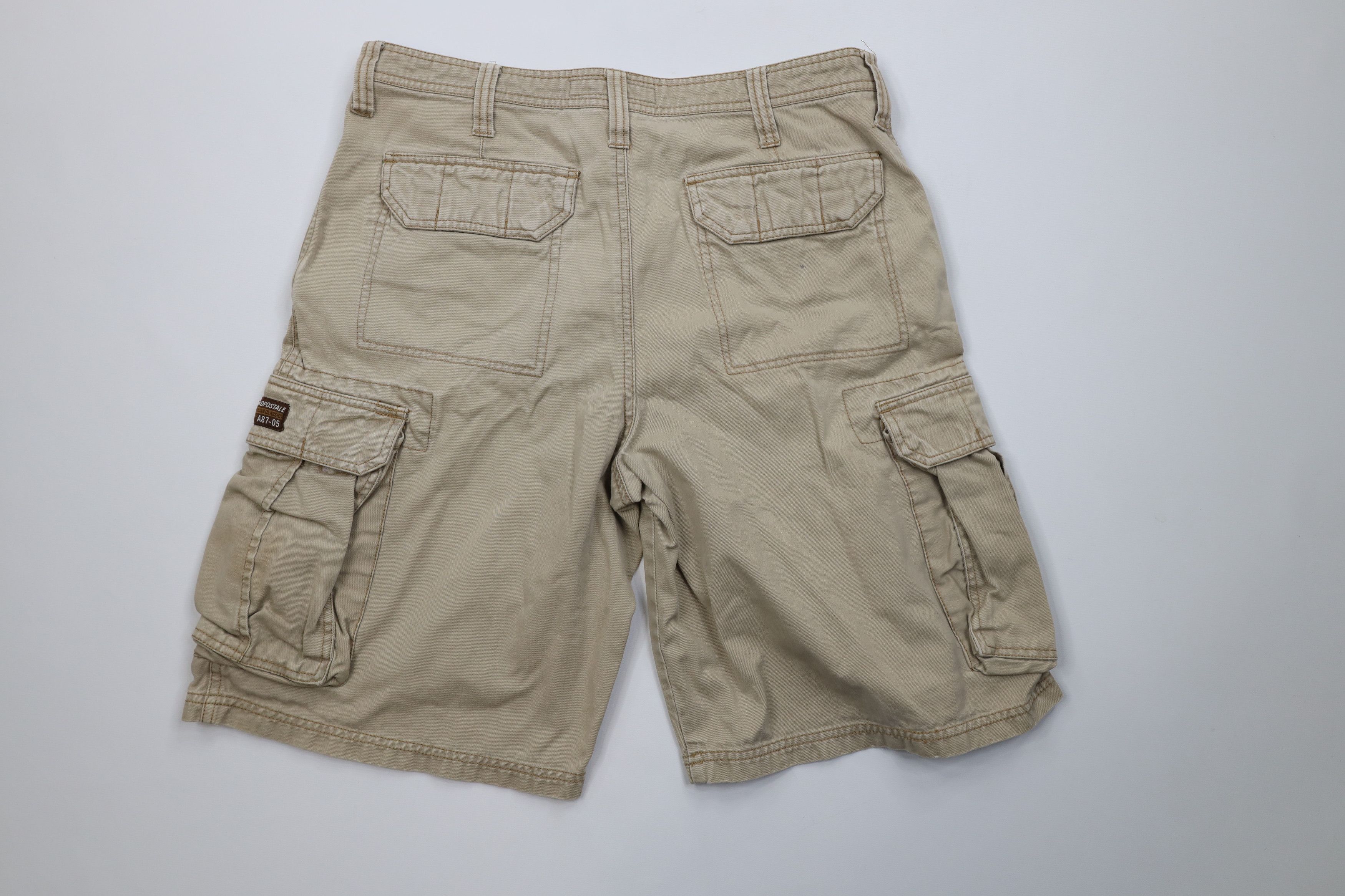 Aeropostale Vintage Aeropostale Heavyweight Cargo Shorts Beige Cotton Size US 33 - 8 Thumbnail