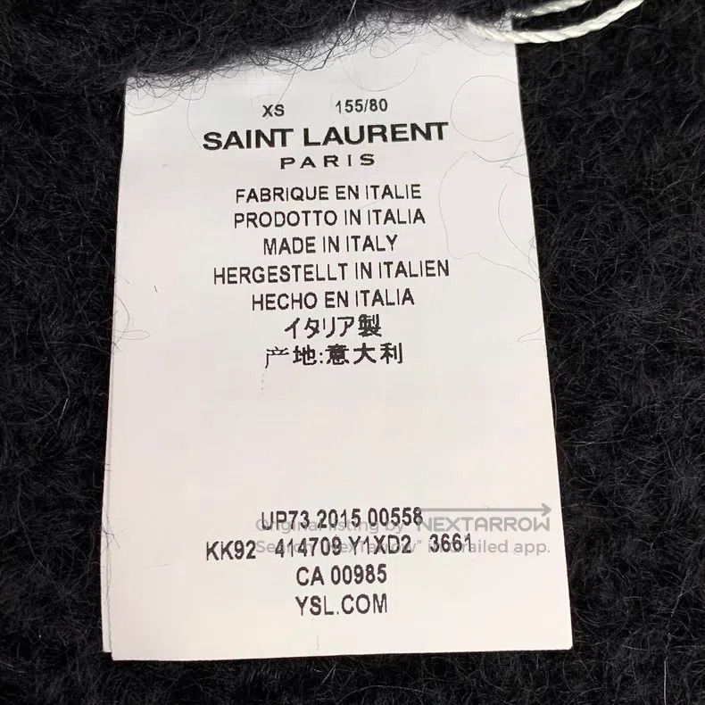 Saint Laurent Paris Saint Laurent Paris Colorful Rainbow Striped Mohair V Neck Size US XS / EU 42 / 0 - 6 Thumbnail