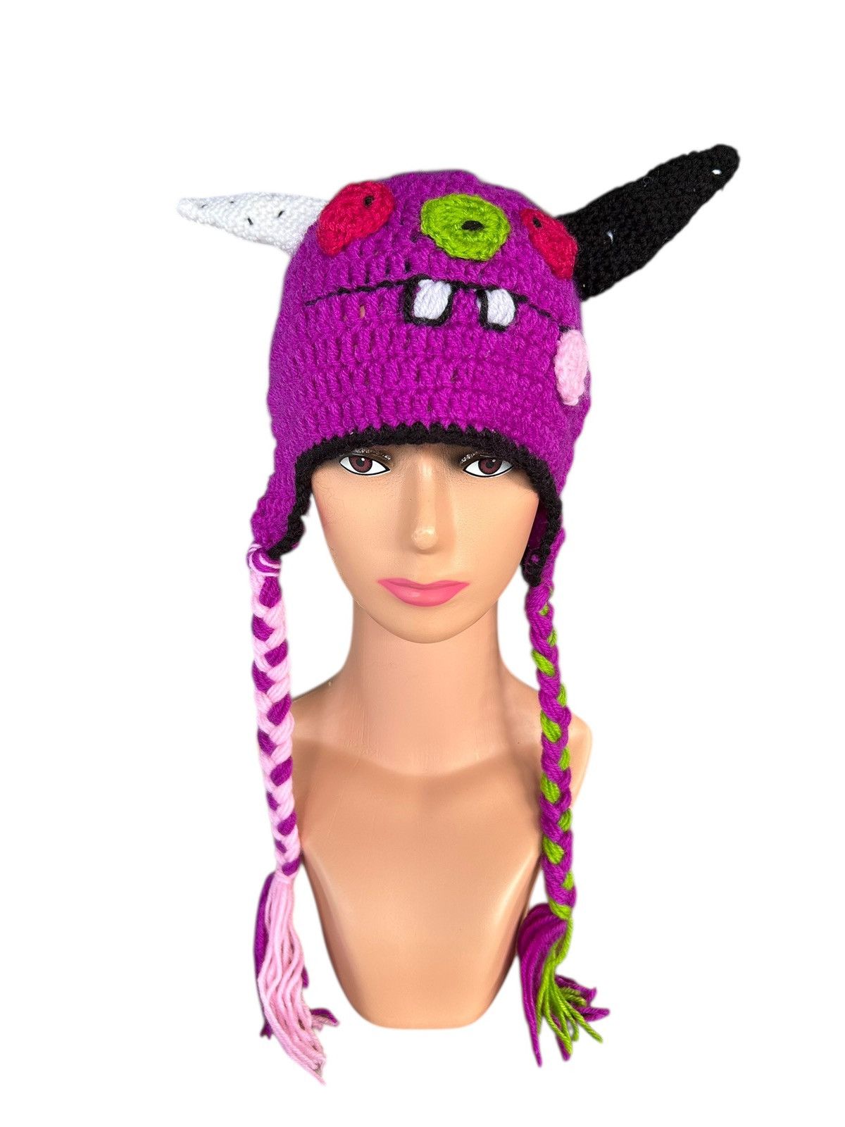 Japanese Brand × Kapital × Vintage Crochet Knitted Handmade Beanie Hats Size ONE SIZE - 5 Thumbnail