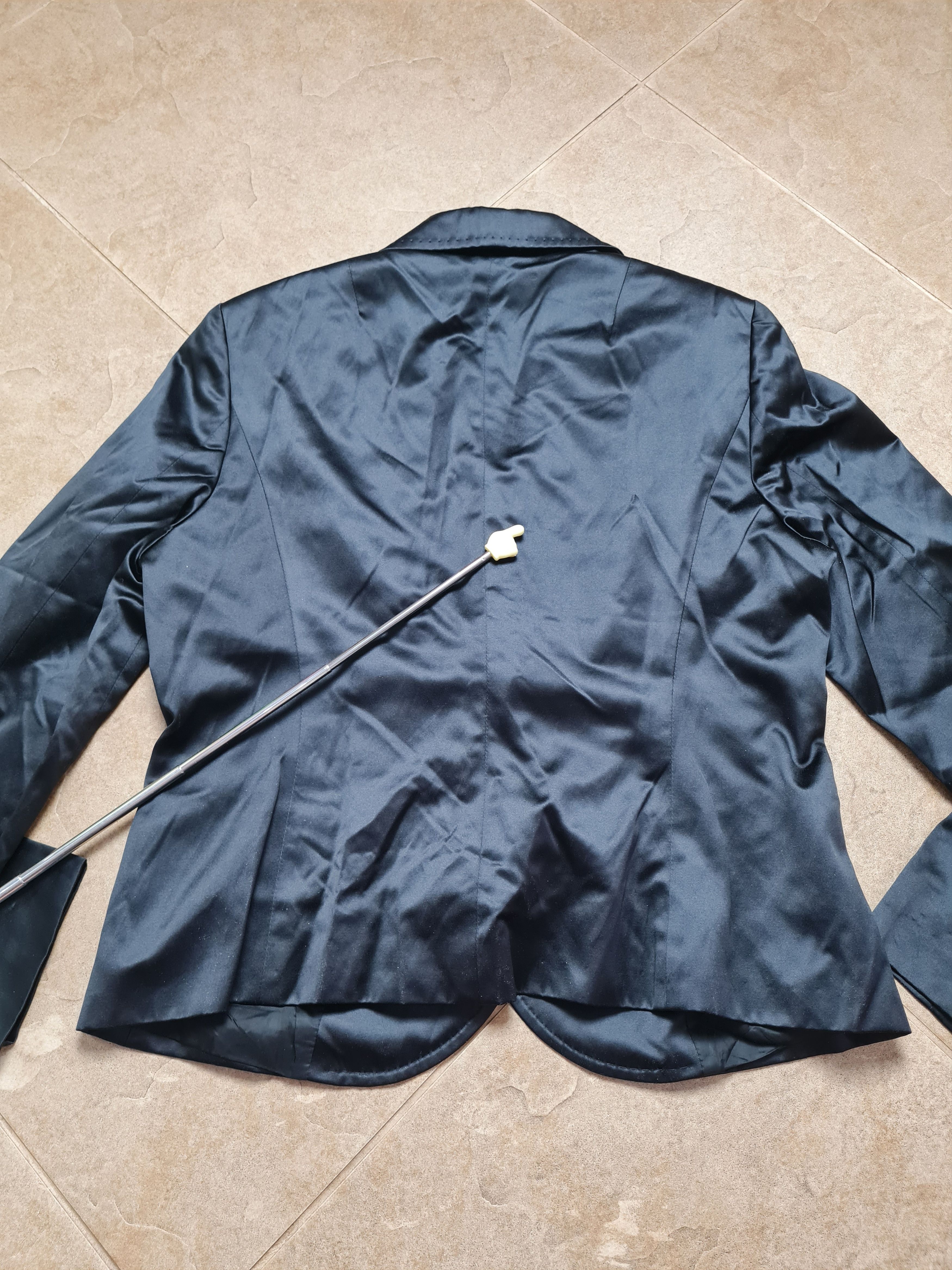 Max Mara Max Mara Black Satin Blazer Jacket Single Breasted Elegant Size M / US 6-8 / IT 42-44 - 16 Thumbnail