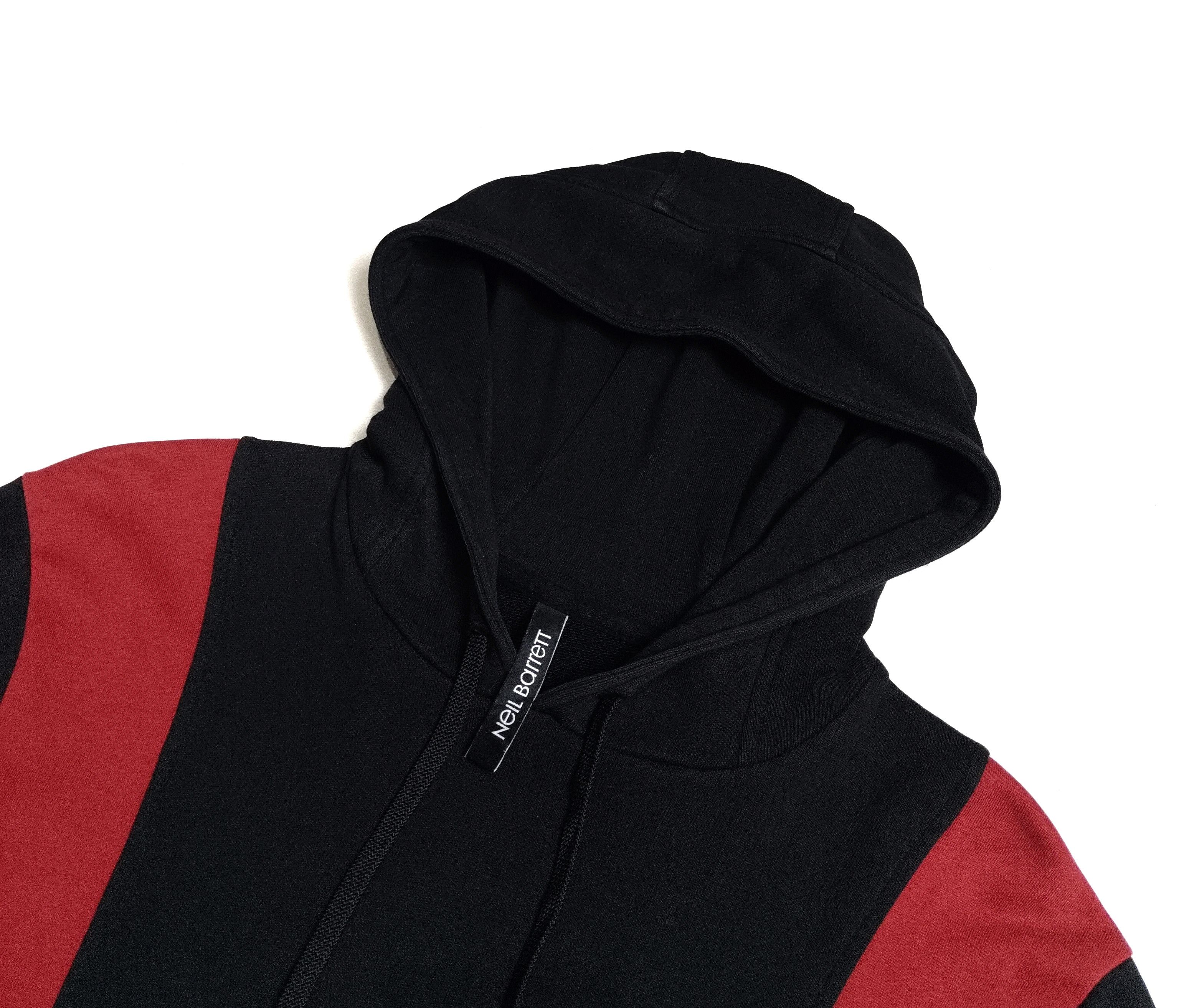 Neil Barrett Neil Barrett Black Panelled Modernist Retro Hoodie Size US S / EU 44-46 / 1 - 3 Thumbnail