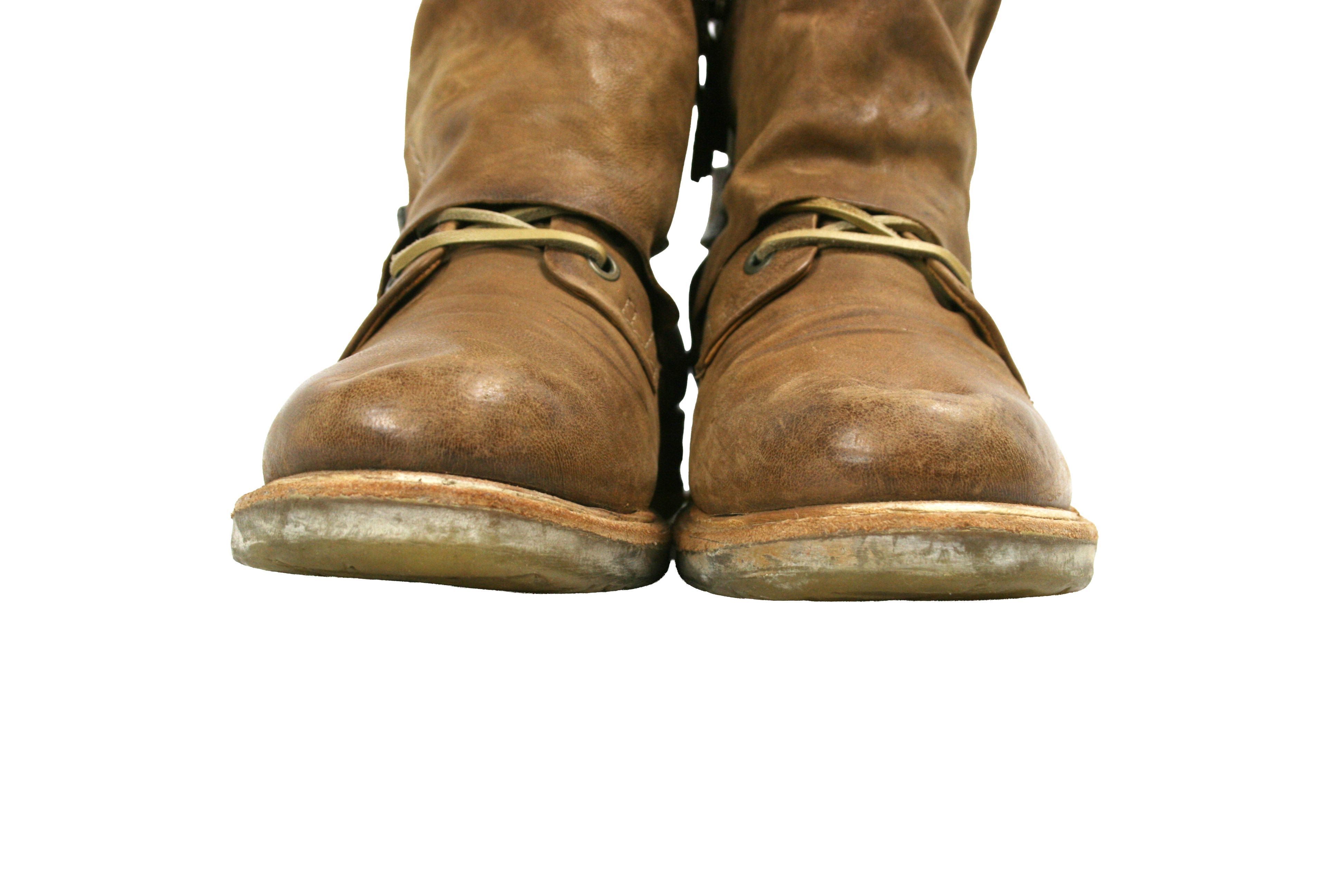 A.S.98 00S Boho Grunge Biker Closed Leather Boots Vintage Size US 9 / IT 39 - 4 Thumbnail