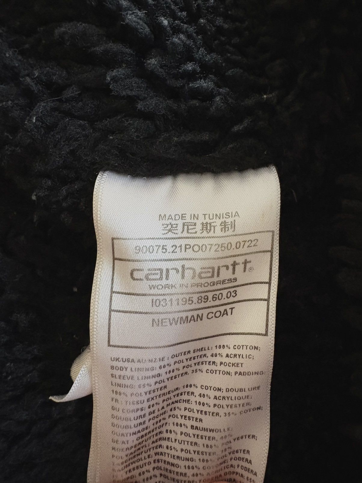 Carhartt Wip Carhartt WIP Newman Coat Black Heavy Stone Wash Size US M / EU 48-50 / 2 - 7 Thumbnail