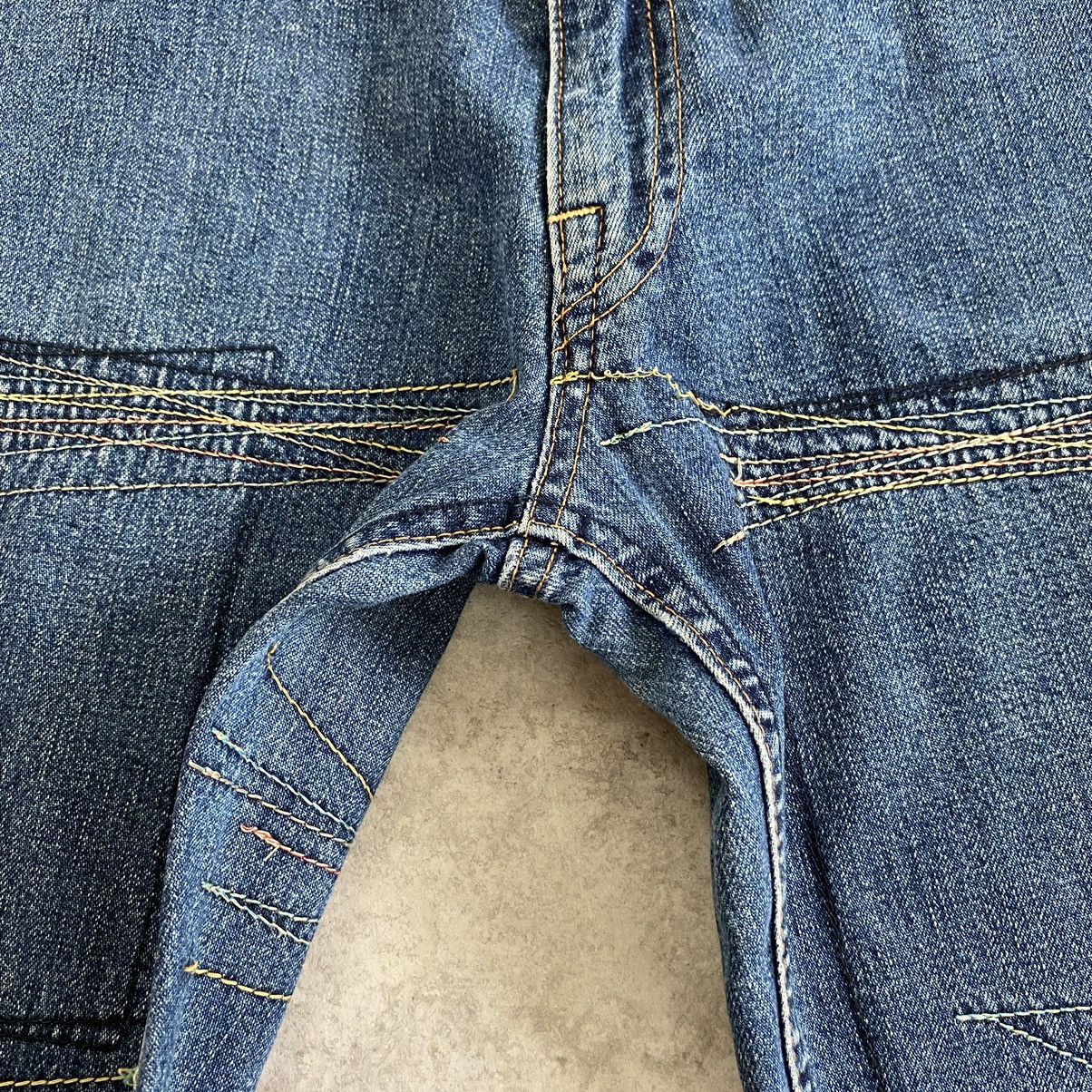 Hysteric Glamour × Vintage VTG 90’s HG Artisanal Zigzag Flared Denim Jeans Size US 27 - 13 Thumbnail