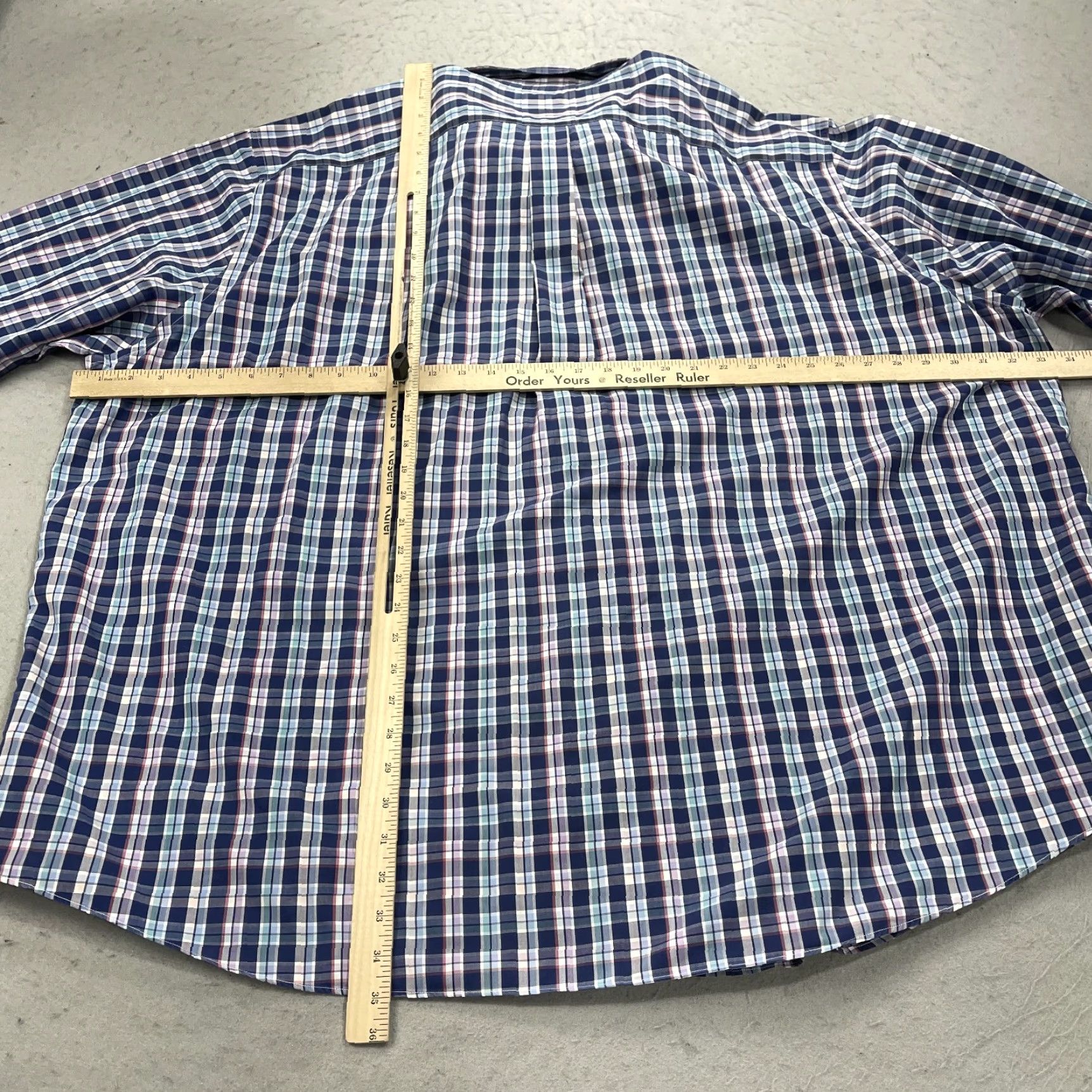 Brooks Brothers Brooks Brothers Shirt Mens 4XL Blue Plaid 100% Cotton Long Sleeve Button-Up Casual Size US XXL / EU 58 / 5 - 6 Thumbnail