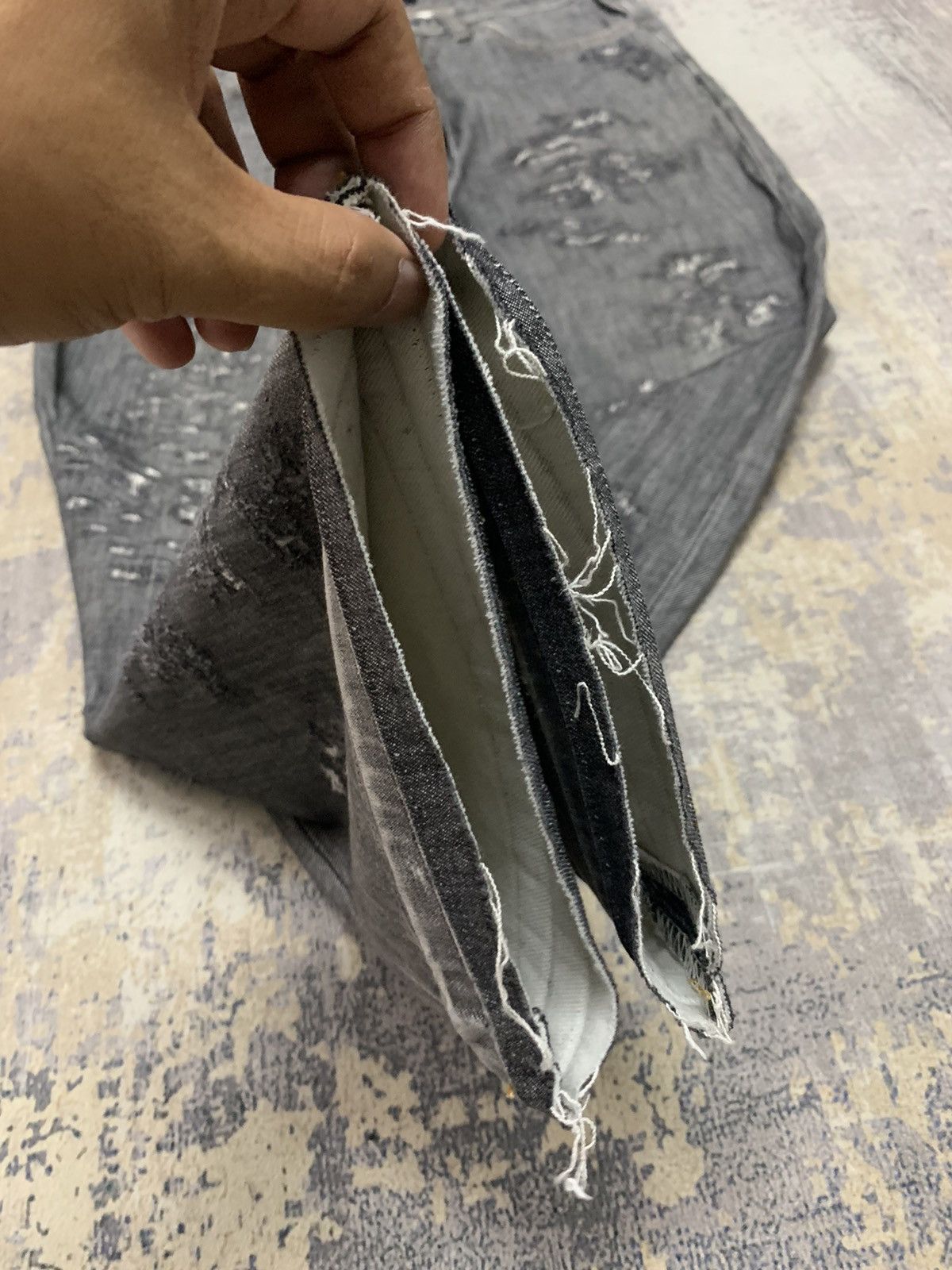 Japanese Brand Vintage Edwin Distressed Denim Kapital Boro Style 30x28 Size US 30 / EU 46 - 7 Thumbnail