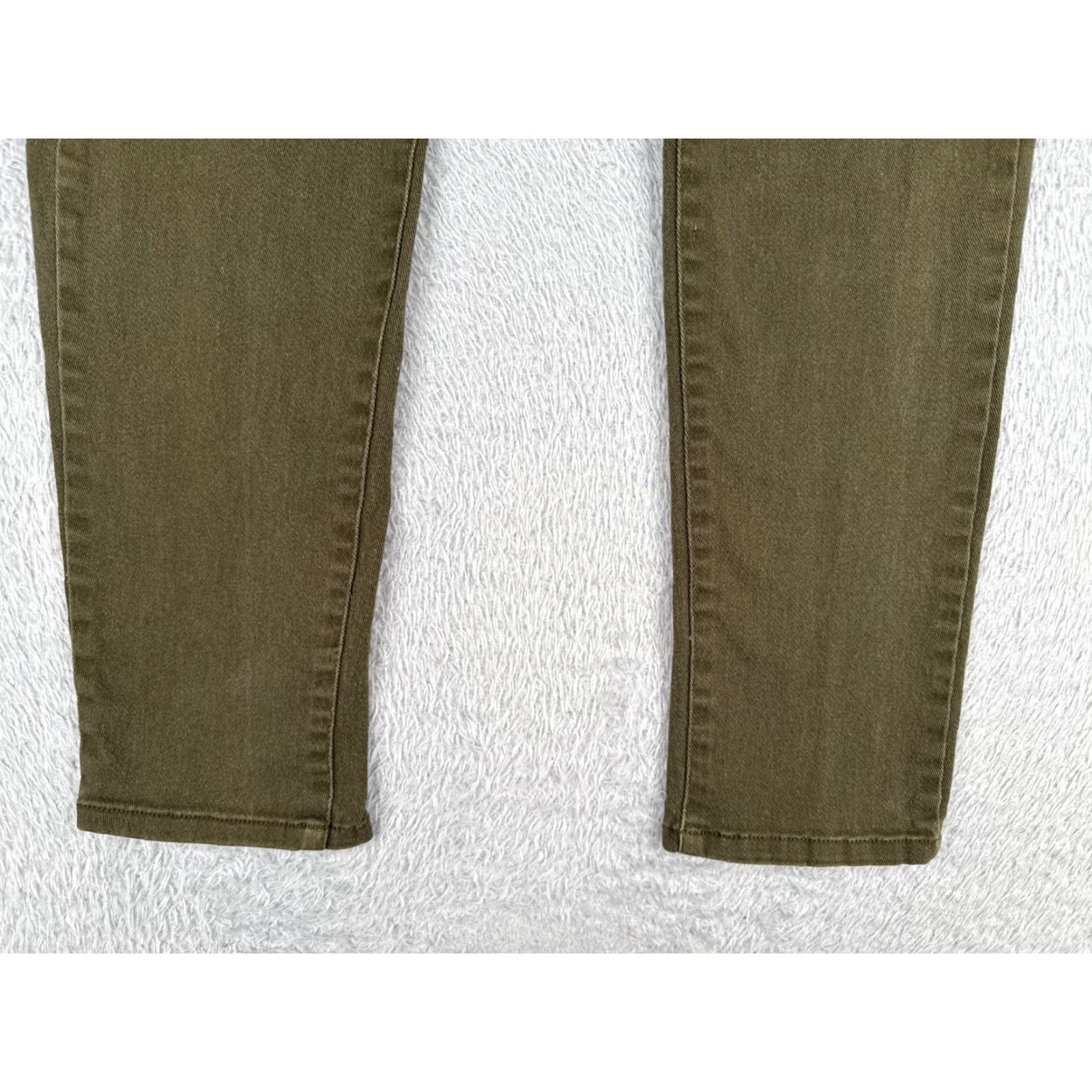 Imperial Emperial Jeans Juniors 13 Womens Green Low Rise Medium Wash Denim 33x29 5-Pocket Logo Distressed Stretch Size 34" / US 12 / IT 48 - 2 Thumbnail