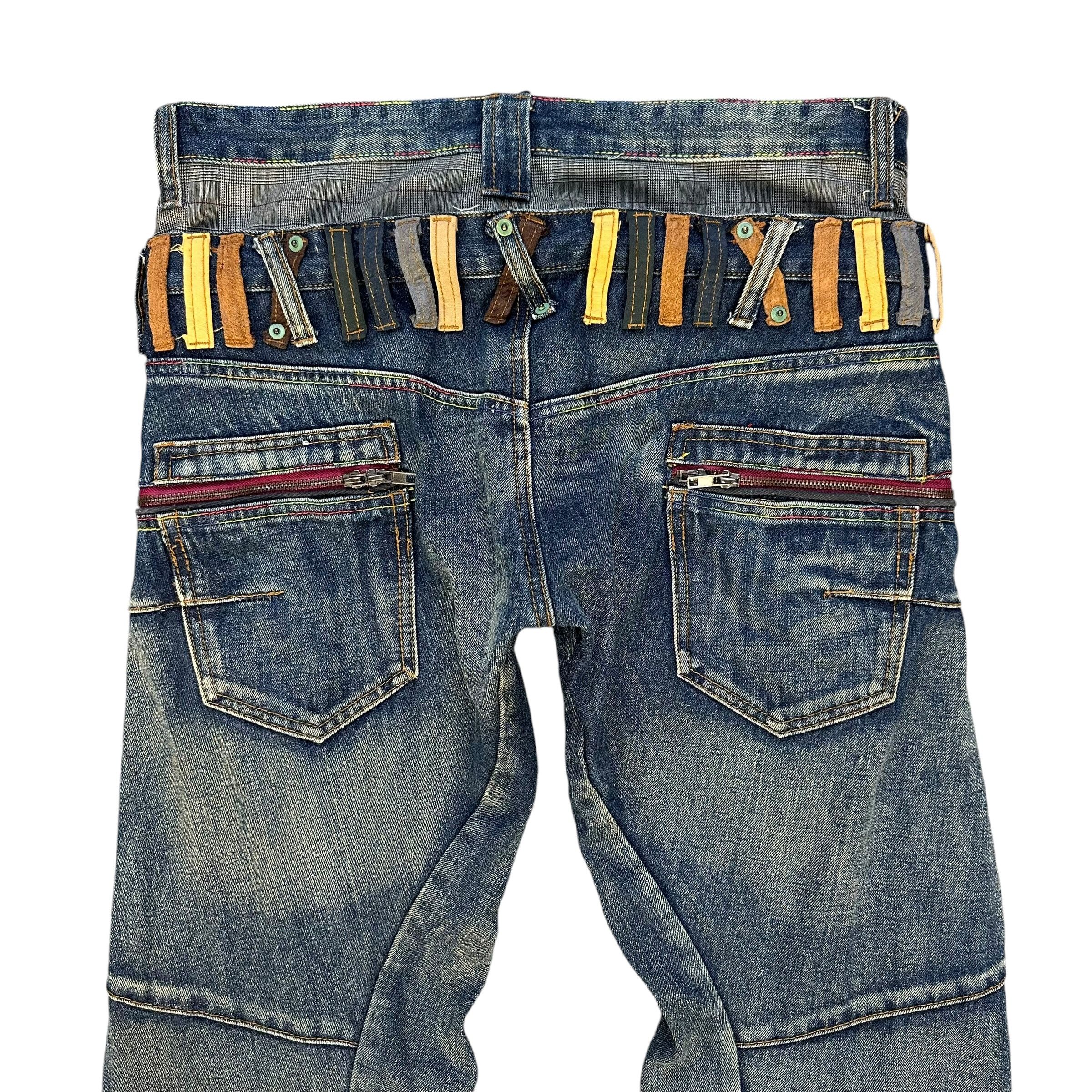 Japanese Brand Breath Mint Twisted Legs Double Waist Denim Pant #A58-1333 Size US 30 / EU 46 - 9 Thumbnail