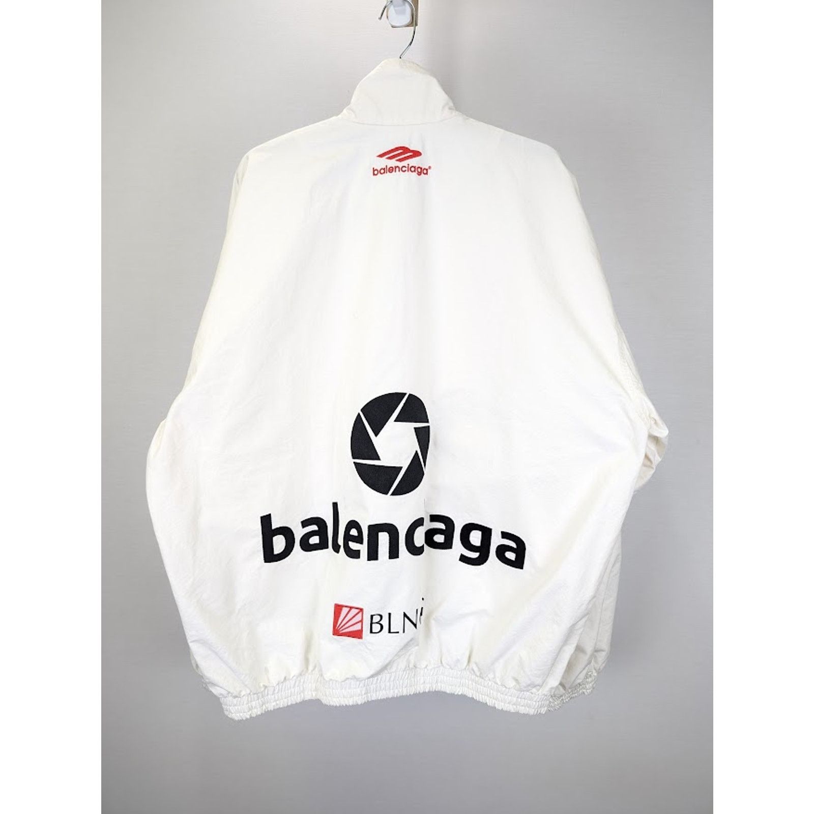 Balenciaga o1rshd1 Micro Cotton Canvas Top League Tracksuit Jacket Size US XXS / EU 40 - 12 Thumbnail