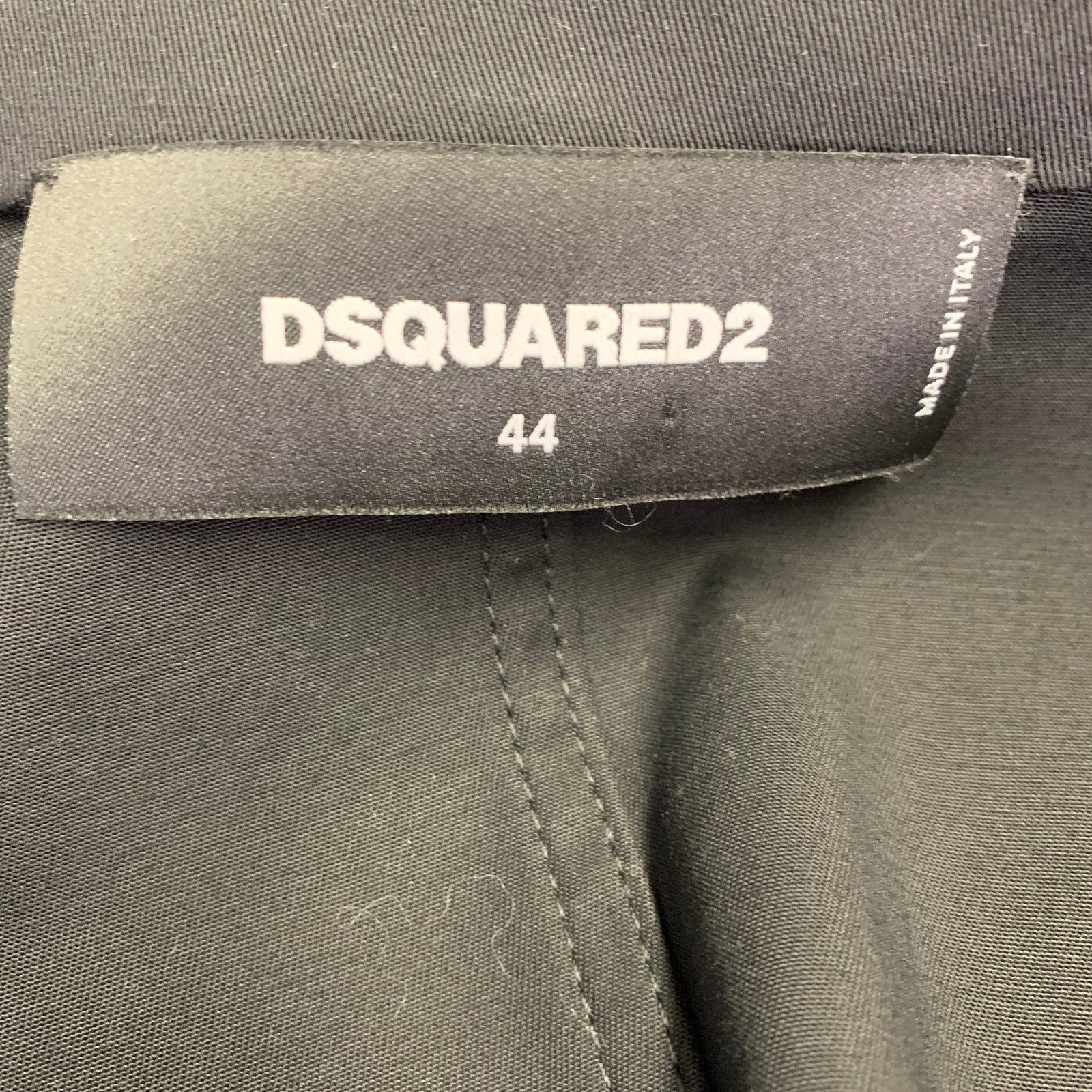 Dsquared2 DSQUARED2 Size 8 Black Cotton Blend Single Breasted Jacket Size M / US 6-8 / IT 42-44 - 5 Thumbnail