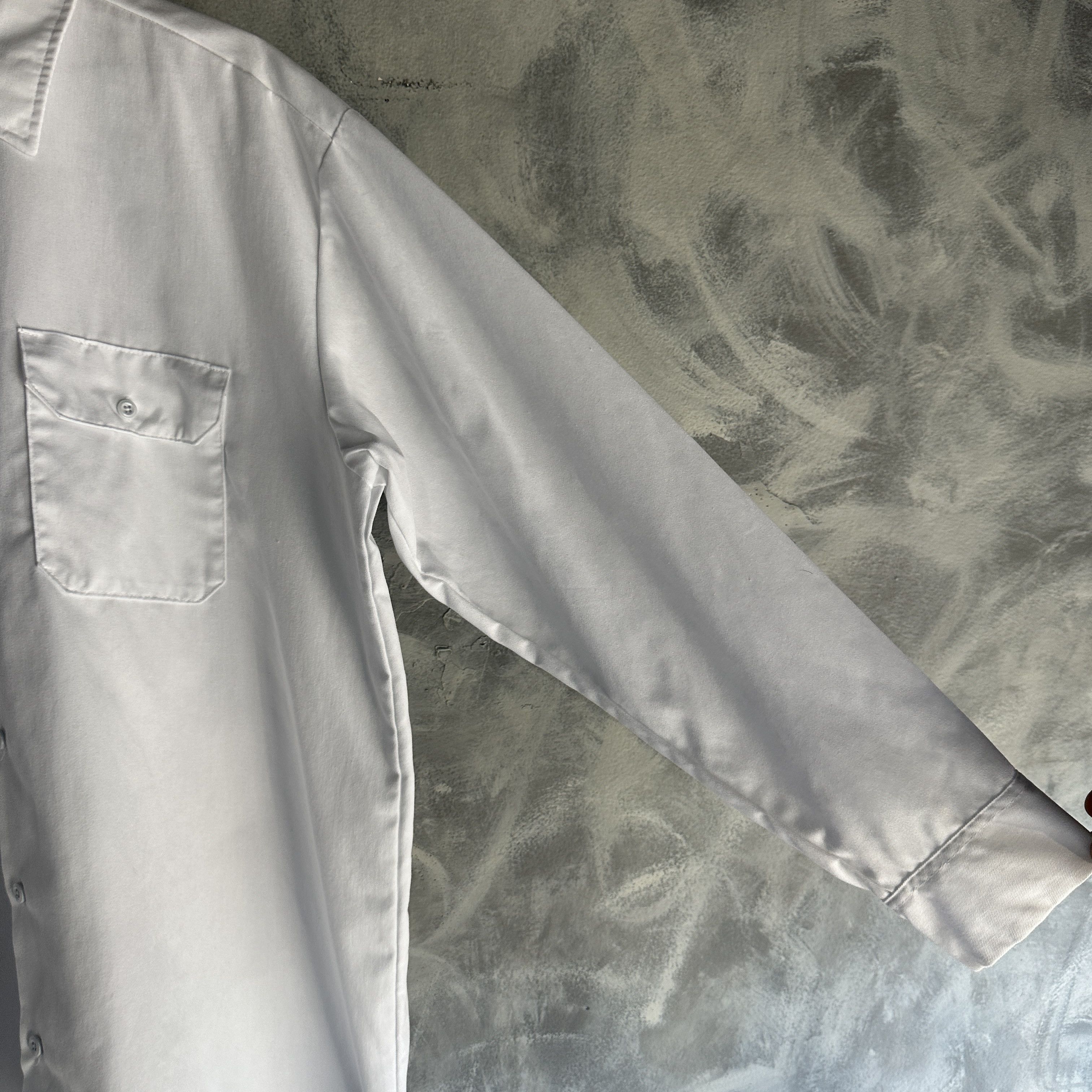 Dickies Dickies Button Up Shirt Mens XL White Long Sleeve Workwear Size US XL / EU 56 / 4 - 6 Thumbnail
