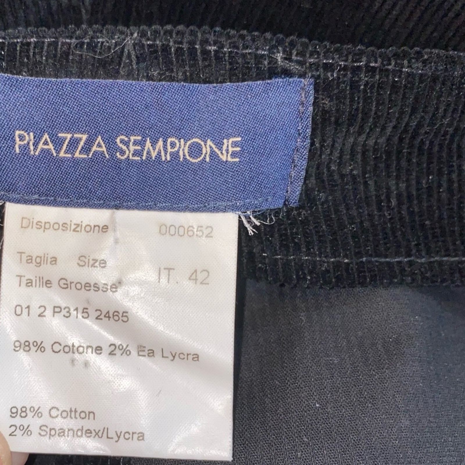 Piazza Sempione Piazza Sempione Black Corduroy Pants Size 28" / US 6 / IT 42 - 5 Thumbnail