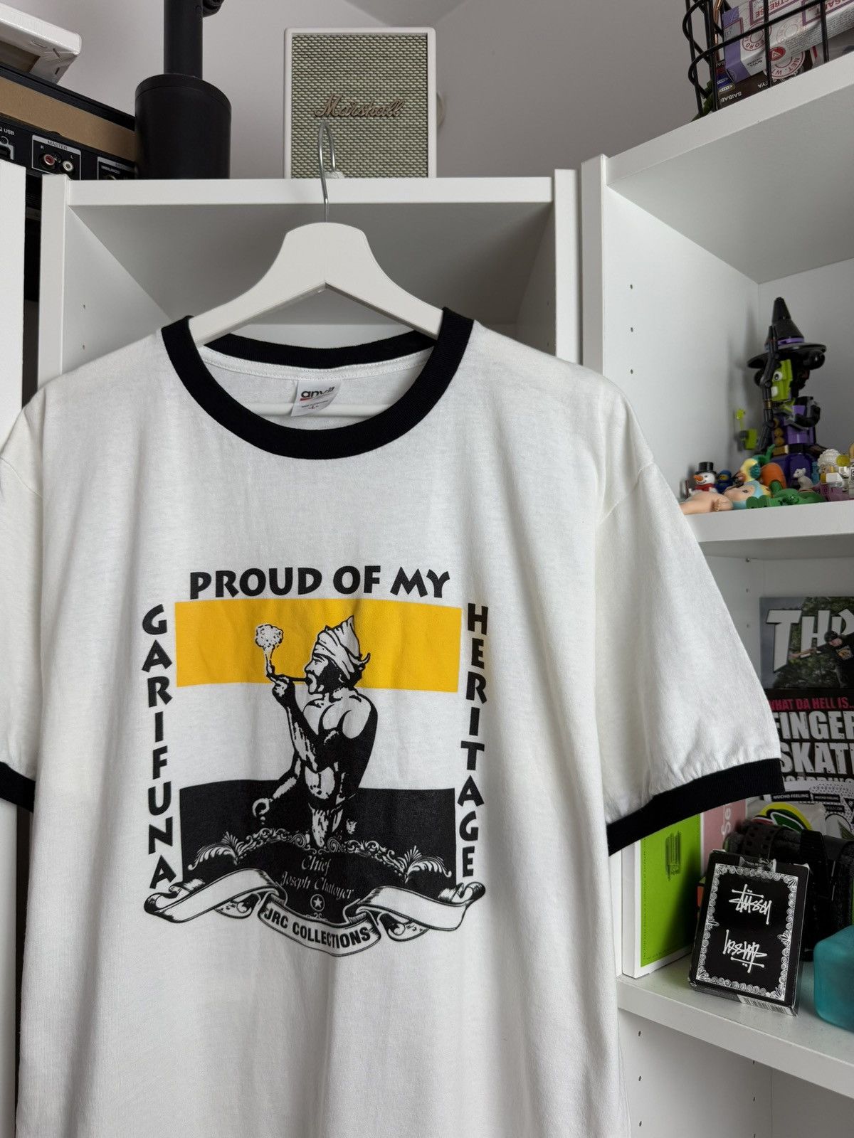 Anvil × Vintage Vintage 90s Anvil Proud of my Heritage t-shirt L smoke ganja Size US L / EU 52-54 / 3 - 3 Thumbnail