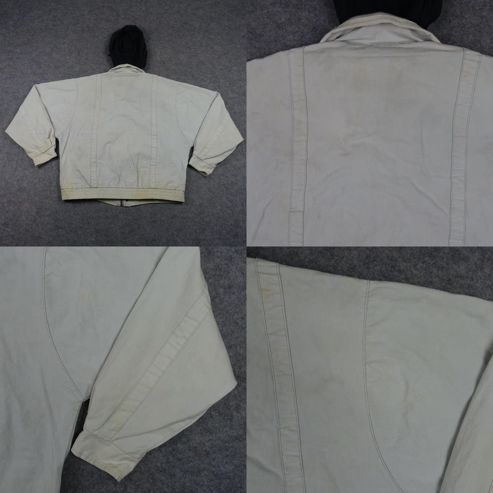Vintage VINTAGE American Outerware Company Jacket Mens Medium Beige Canvas Hooded Bomber Size US M / EU 48-50 / 2 - 9 Thumbnail