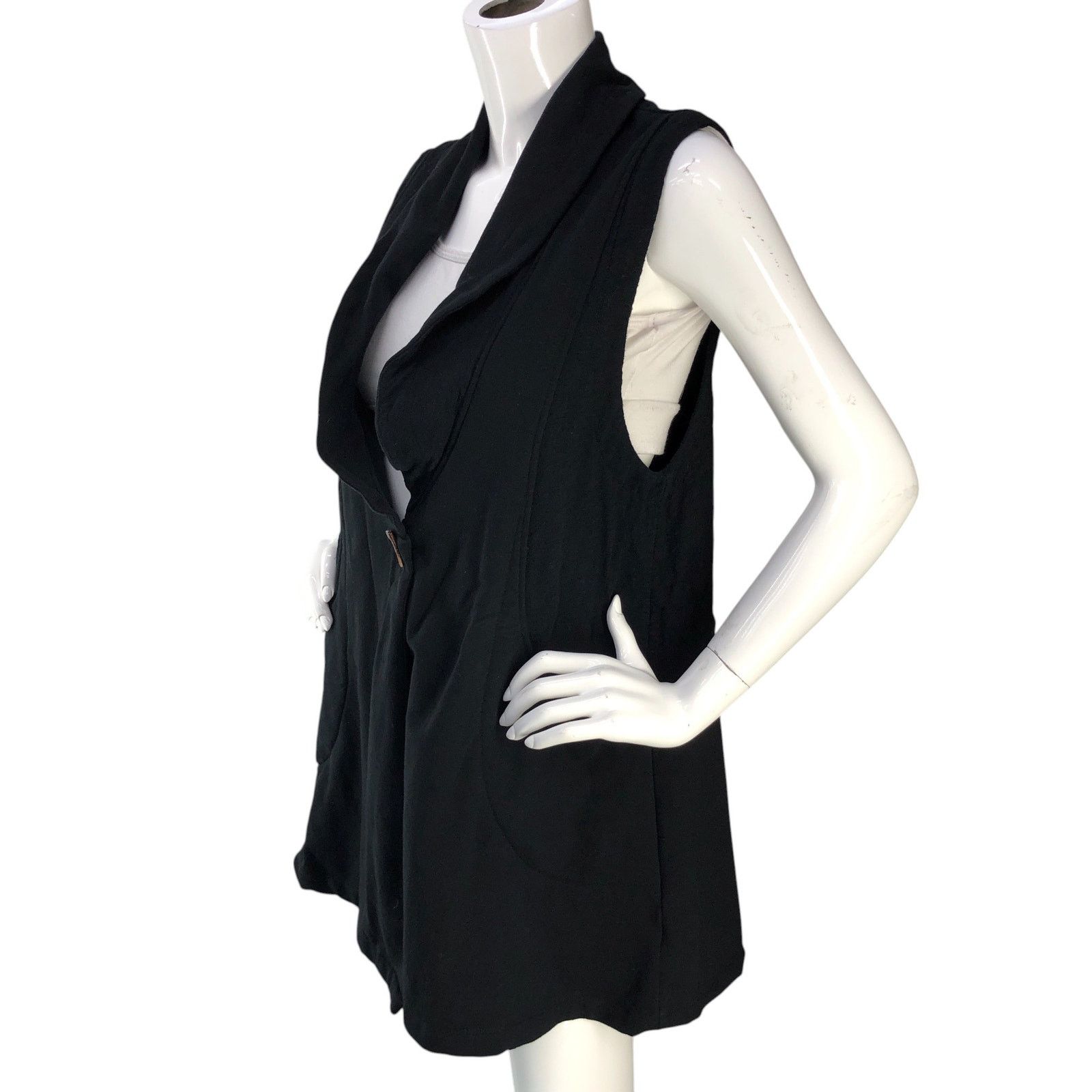 Habitat Habitat Size S Vest Long Line Sweater One Button Navy Size S / US 4 / IT 40 - 4 Thumbnail