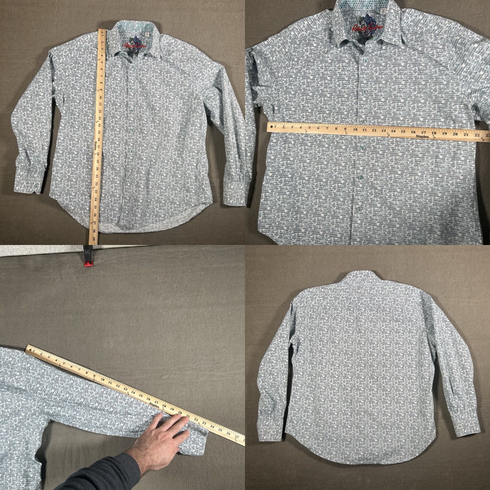 Robert Graham Robert Graham Shirt Mens M Blue Classic Fit Long Sleeve Button-Up Size US M / EU 48-50 / 2 - 9 Thumbnail