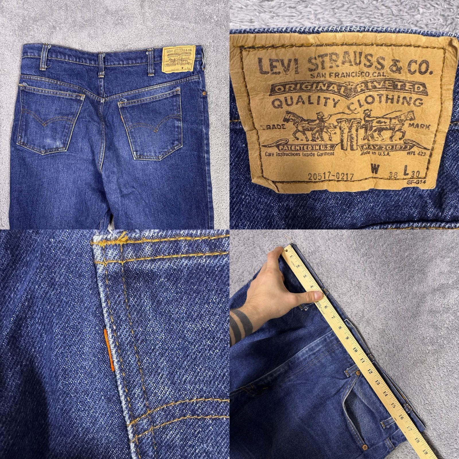 Levi's Levi'S Jeans 38 Blue Orange Tab Mens 38x30 Denim USA Made Scovill Zip Size US 38 / EU 54 - 8 Thumbnail