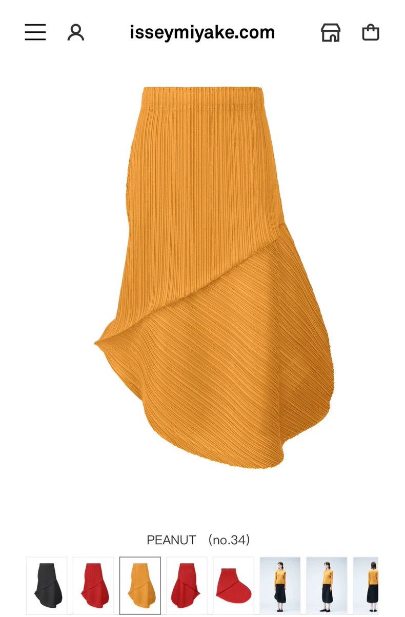 Issey Miyake Issey Miyake size:one size Yellow pleated irregular-shaped Size 22" - 1 Thumbnail