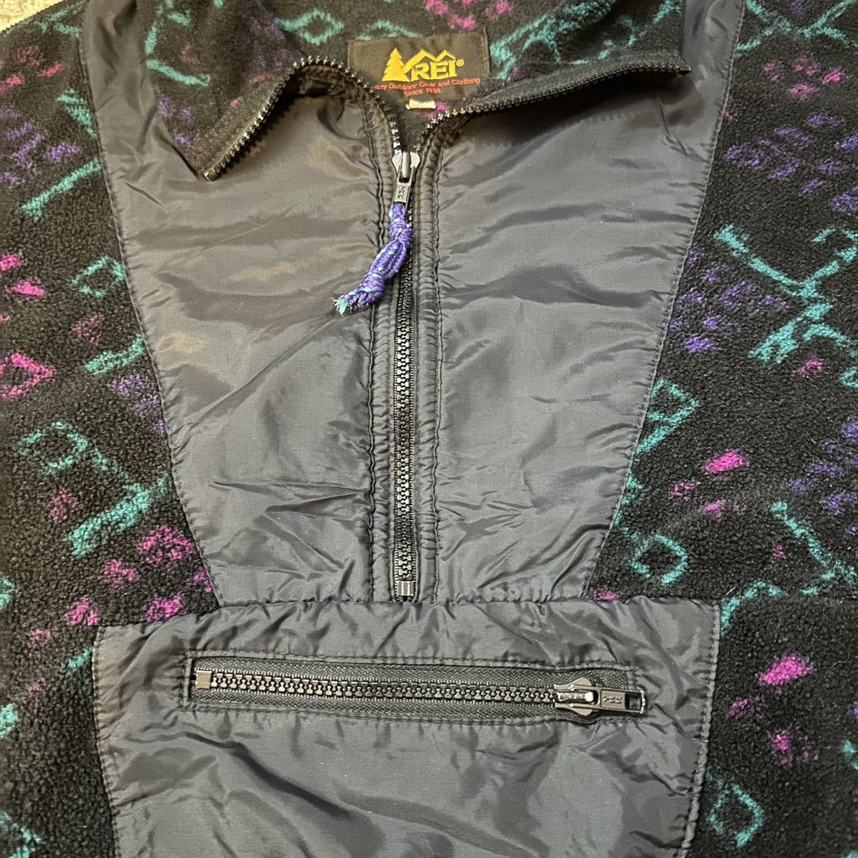 Rei × Vintage Vintage REI Retro Abstract Print Polar Fleece Halfzip Jacket Size US L / EU 52-54 / 3 - 5 Thumbnail