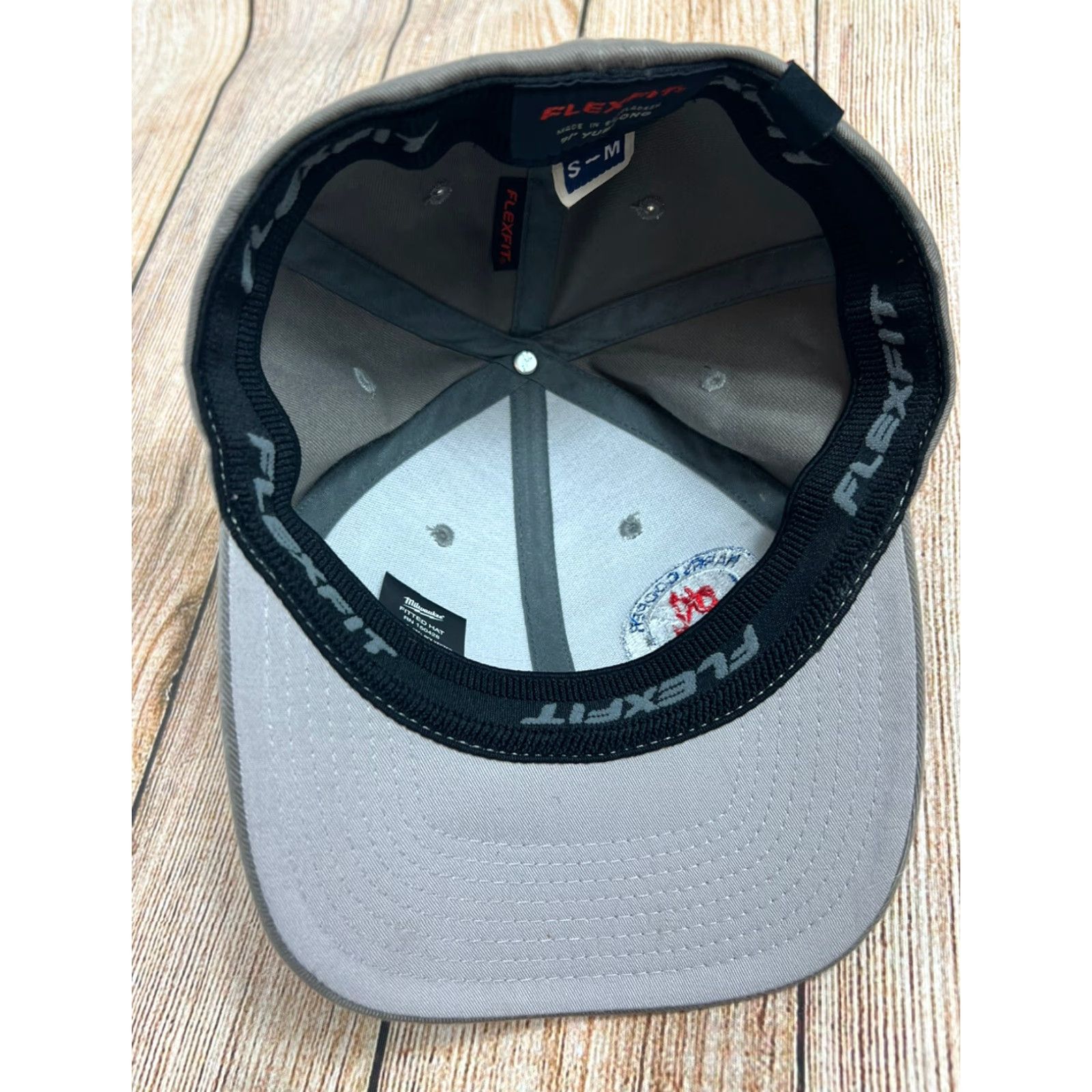 Vintage Flexfit Hat S/M Grey Cotton Canvas Baseball Cap Men Casual Size S Gray Lightweight Breathable Classic Stretch Joplin Supply Store Size ONE SIZE - 4 Thumbnail
