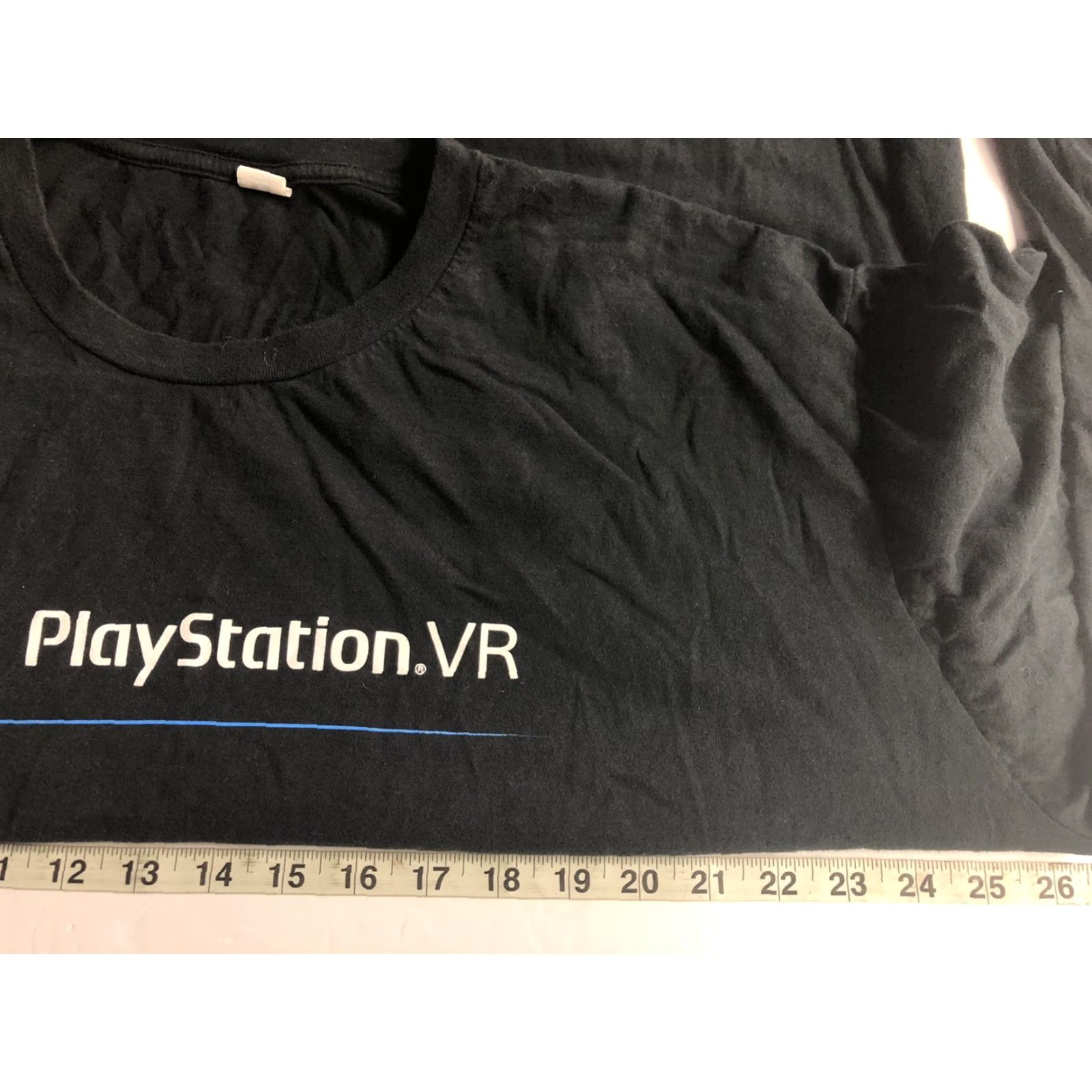 Port & Company Playstation VR Shirt Black Mens Retro Long Sleeve XL Measurements Port & Company T-Shirt Men Regular Size XL Size US XL / EU 56 / 4 - 6 Thumbnail