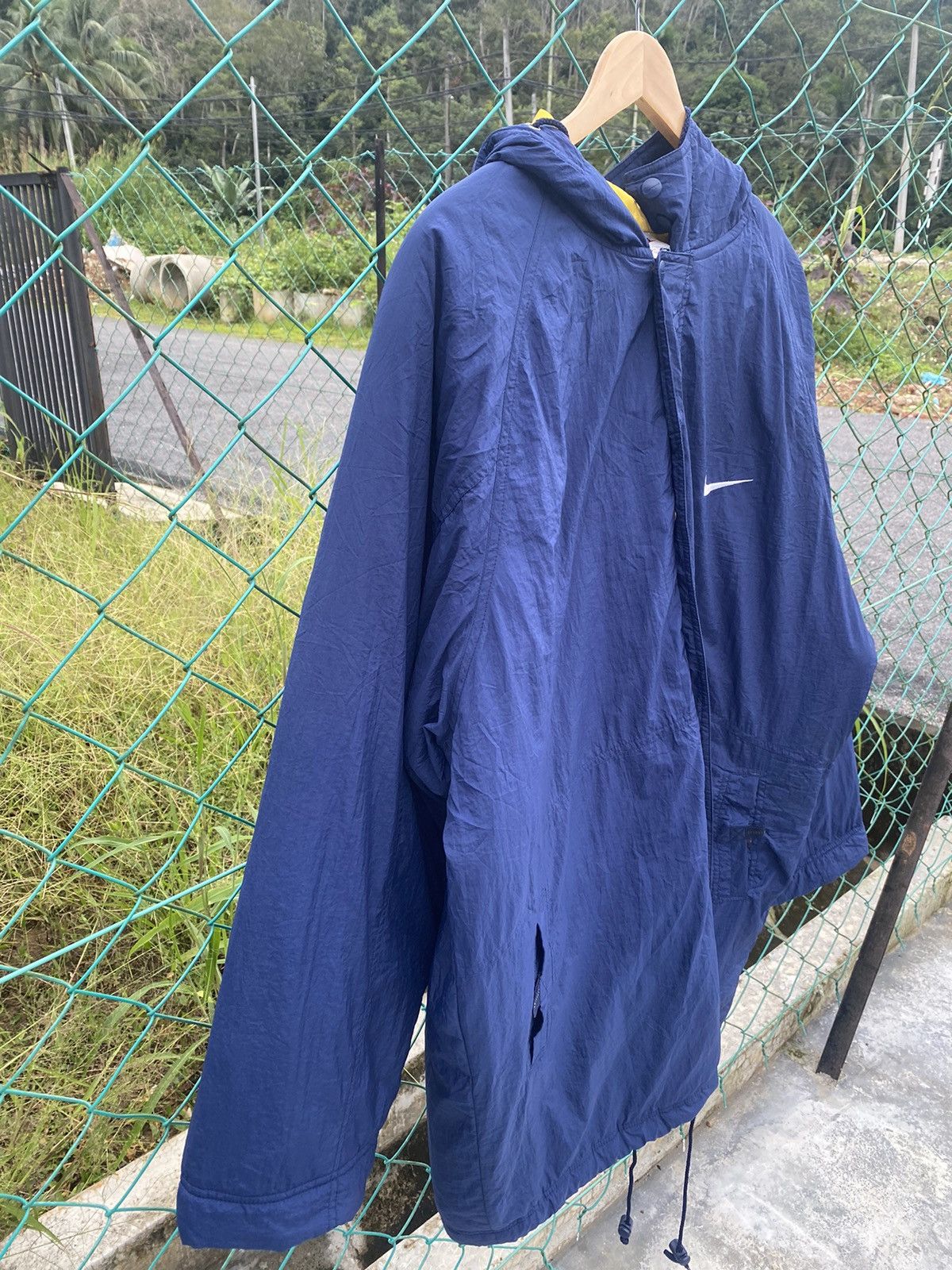 Nike × Vintage AW Vintage Nike Woven Big Swoosh Parka Jacket Size US XXL / EU 58 / 5 - 4 Thumbnail