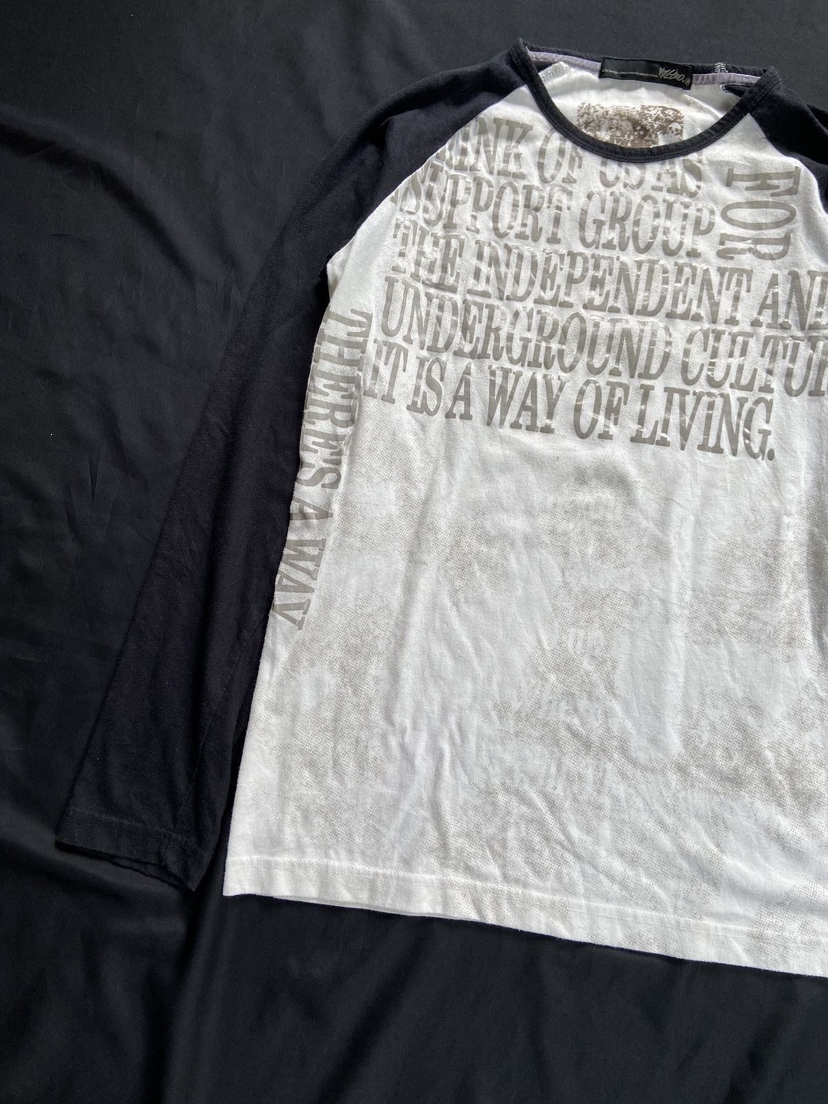 Japanese Brand THERES A WAY MOSSINO POEM RAGLAN TER Size US S / EU 44-46 / 1 - 2 Thumbnail