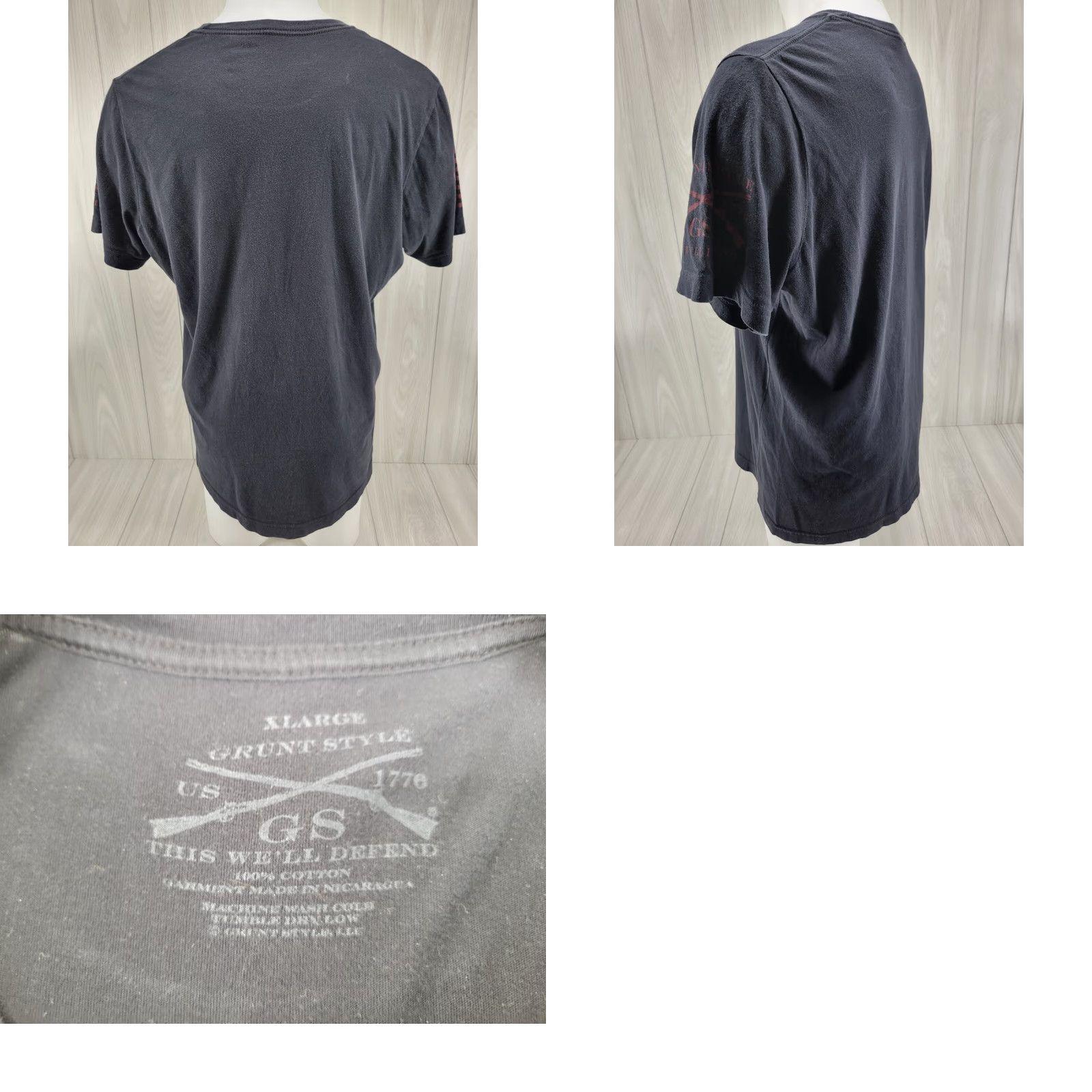 Vintage VINTAGE Grunt Style Uncle Sam Patriotic American Freedom Never Dies 1776 T Shirt Mens XL Black Size US XL / EU 56 / 4 - 8 Thumbnail