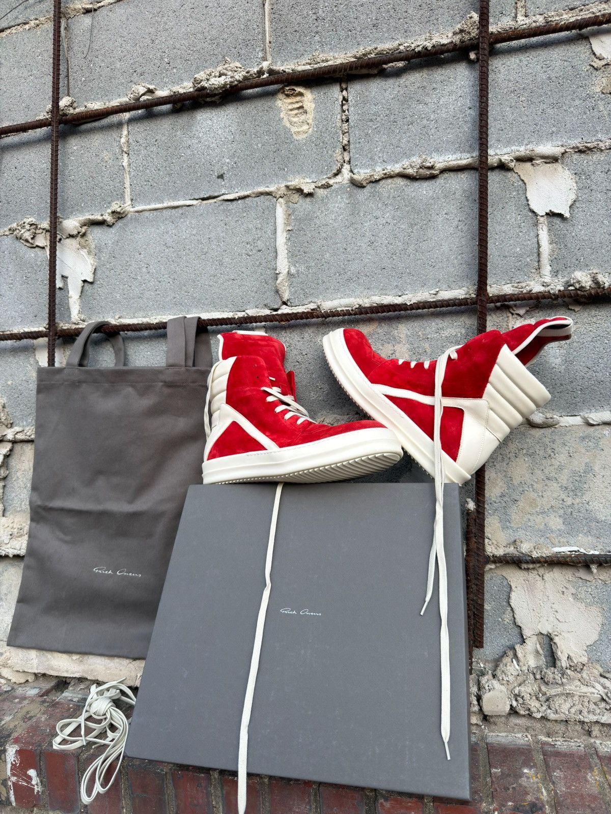 Rick Owens Rick Owens Geobasket Carnelian Milk Size US 10 / EU 43 - 11 Thumbnail